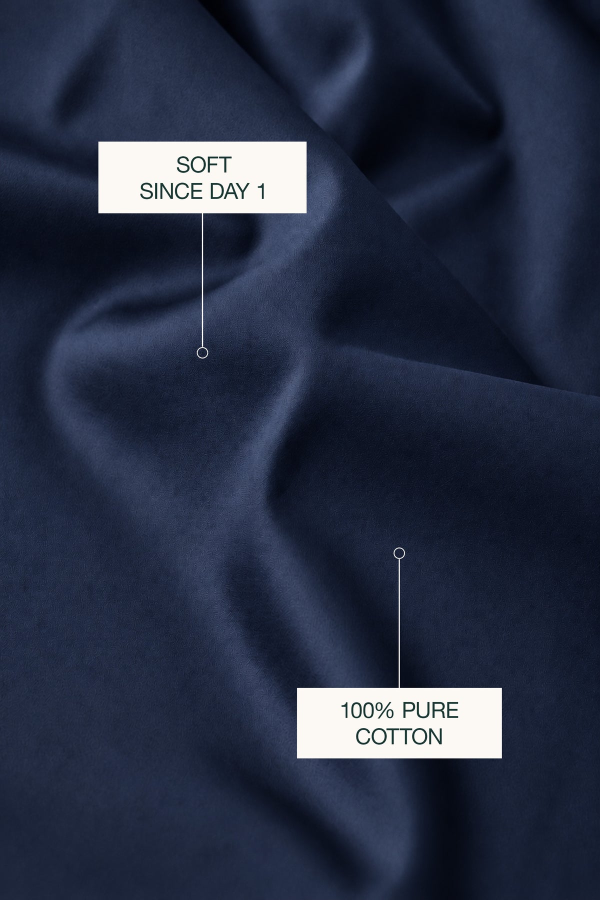 Silky Bamboo Navy Fitted Sheet Set