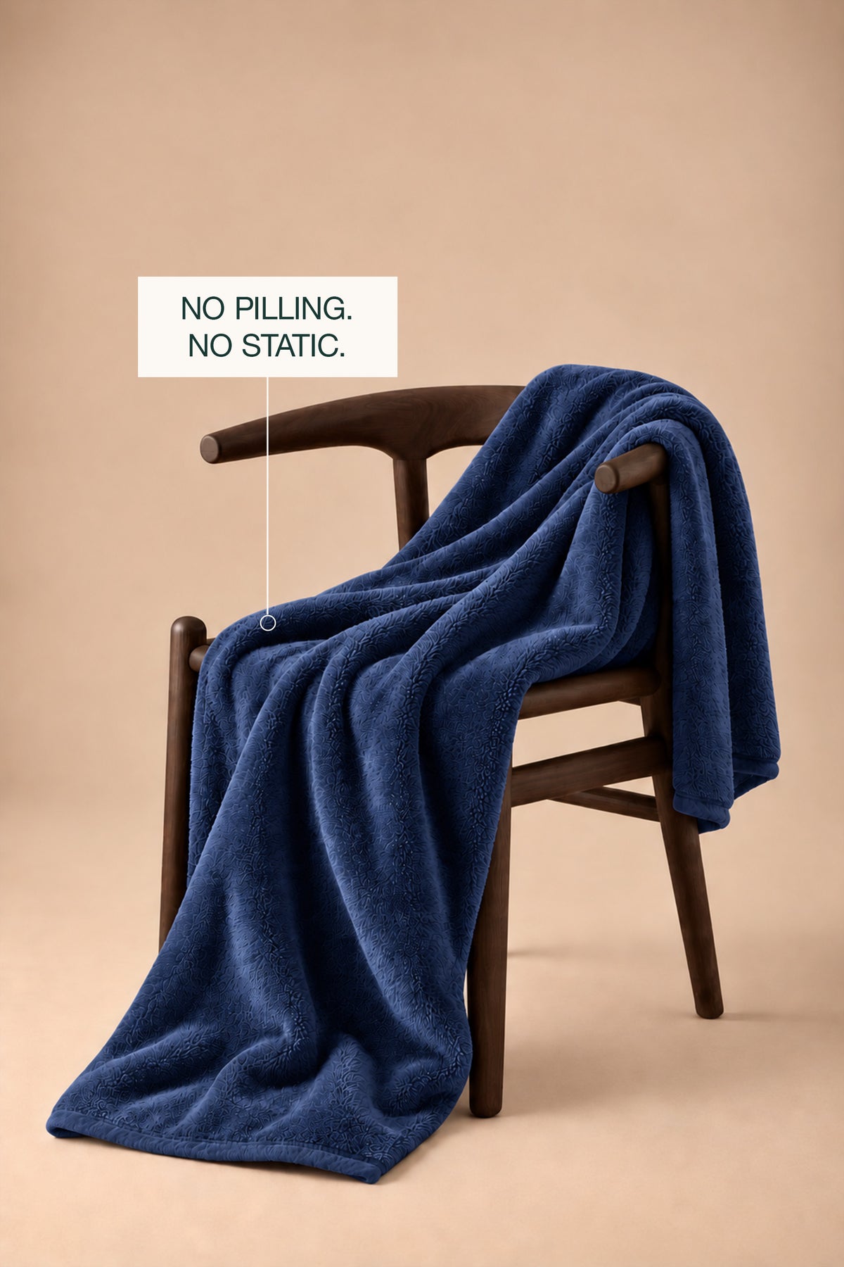 Navy Plush Blanket