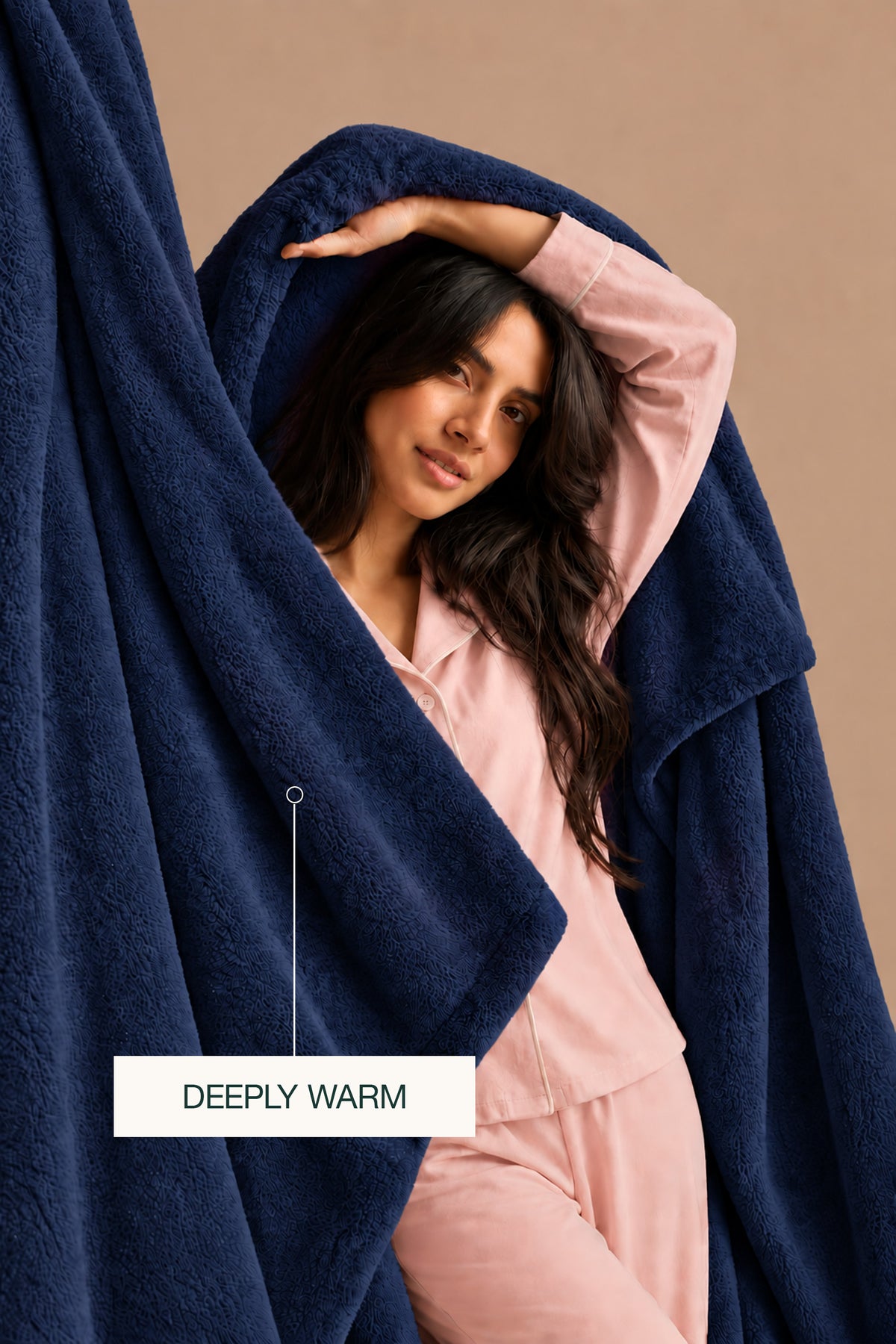 Navy Plush Blanket