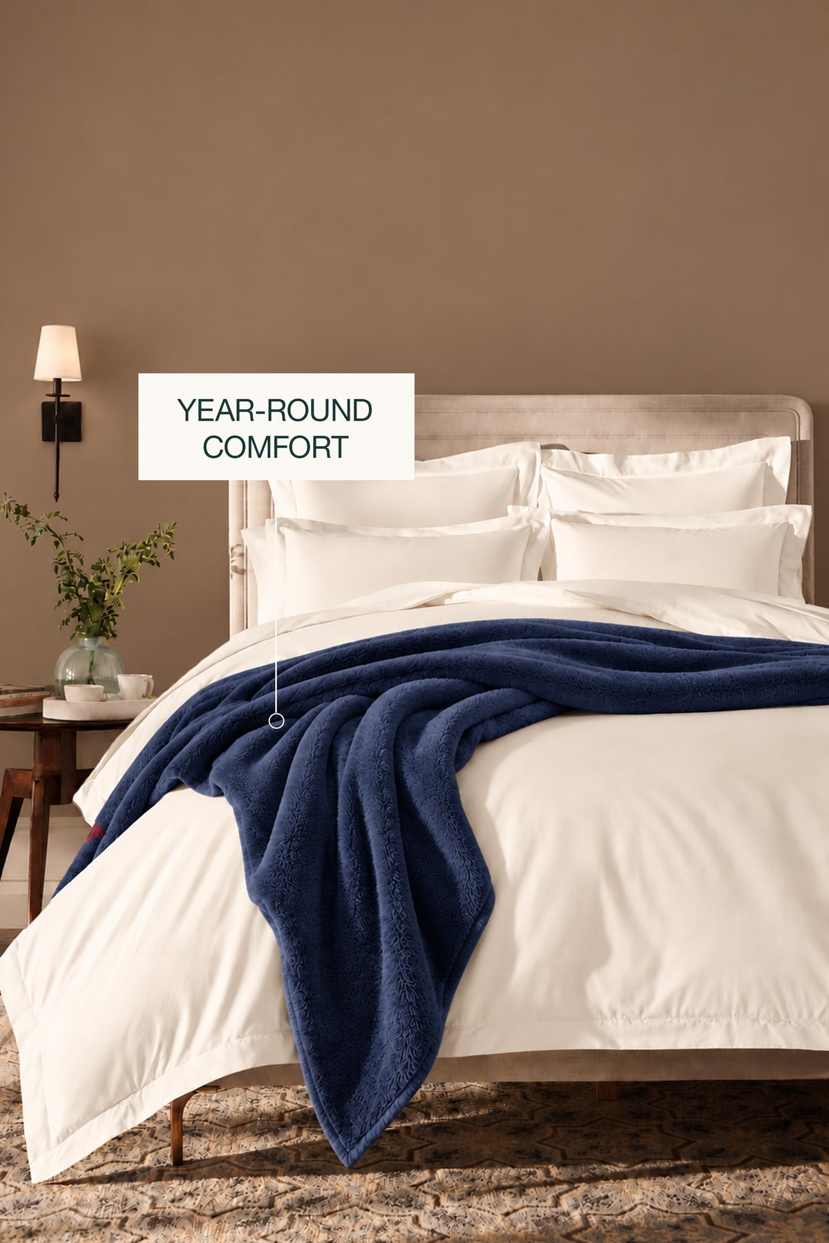 Navy Plush Blanket