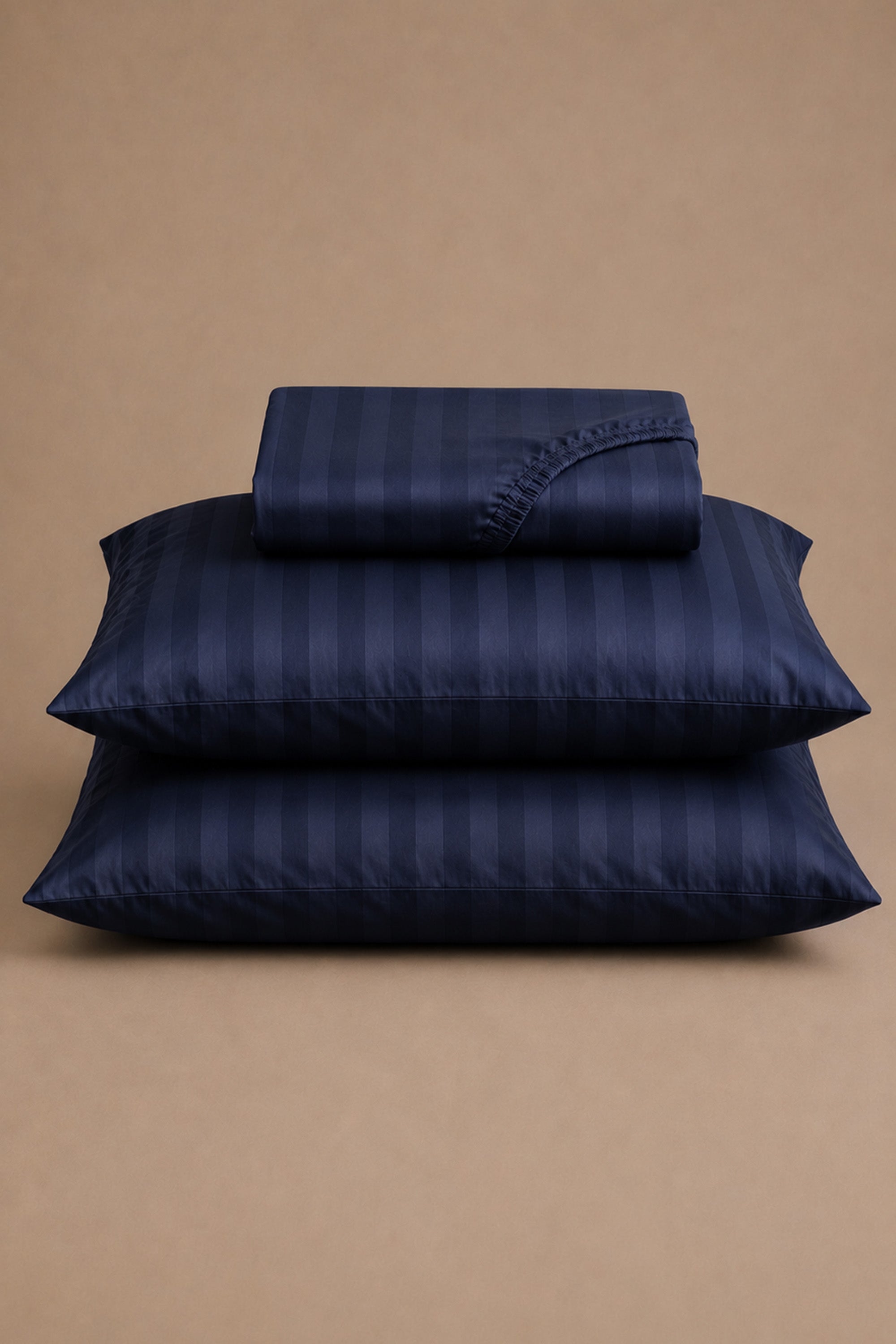 T300 Luxe Navy Striped Sheet Set