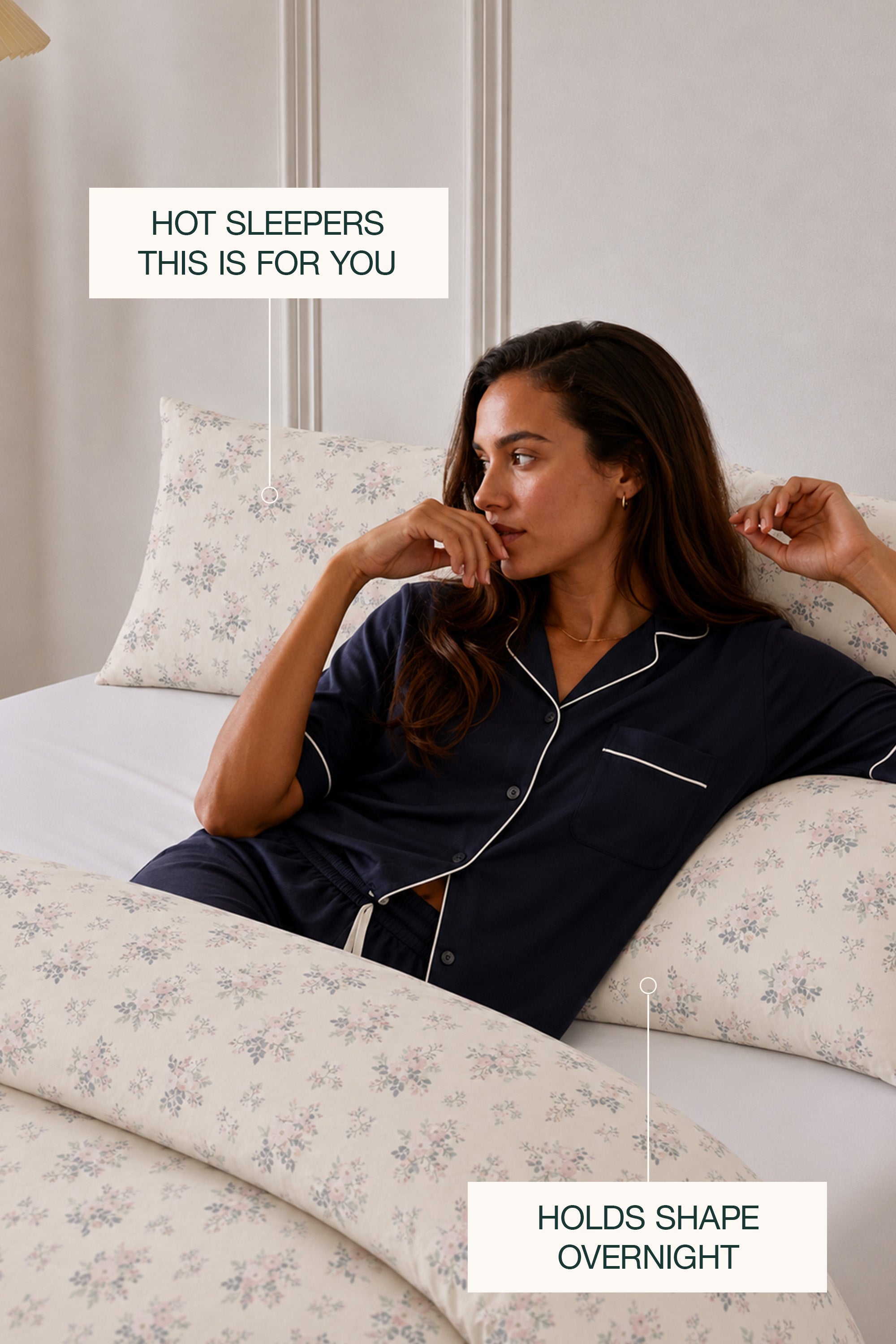 Pale Botanica Percale Duvet Cover set