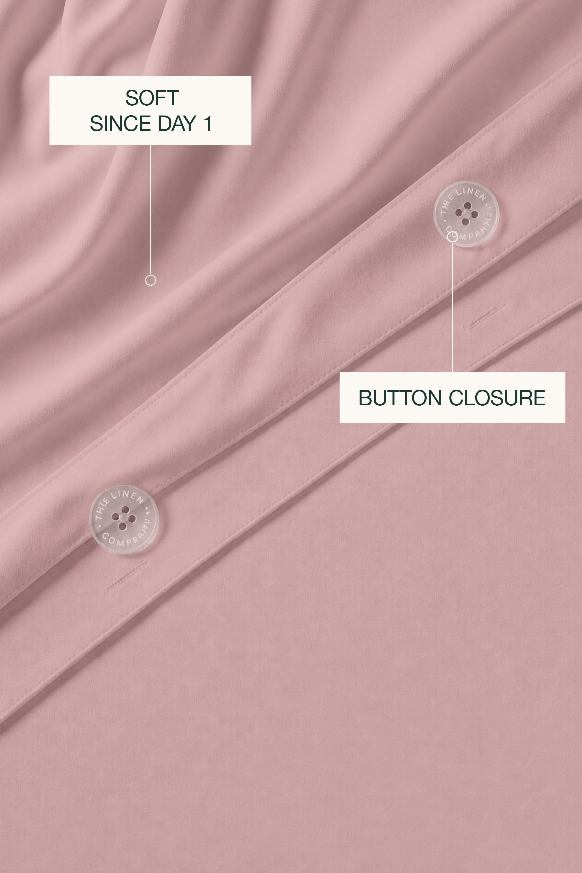 T200 Powder Pink Duvet Set
