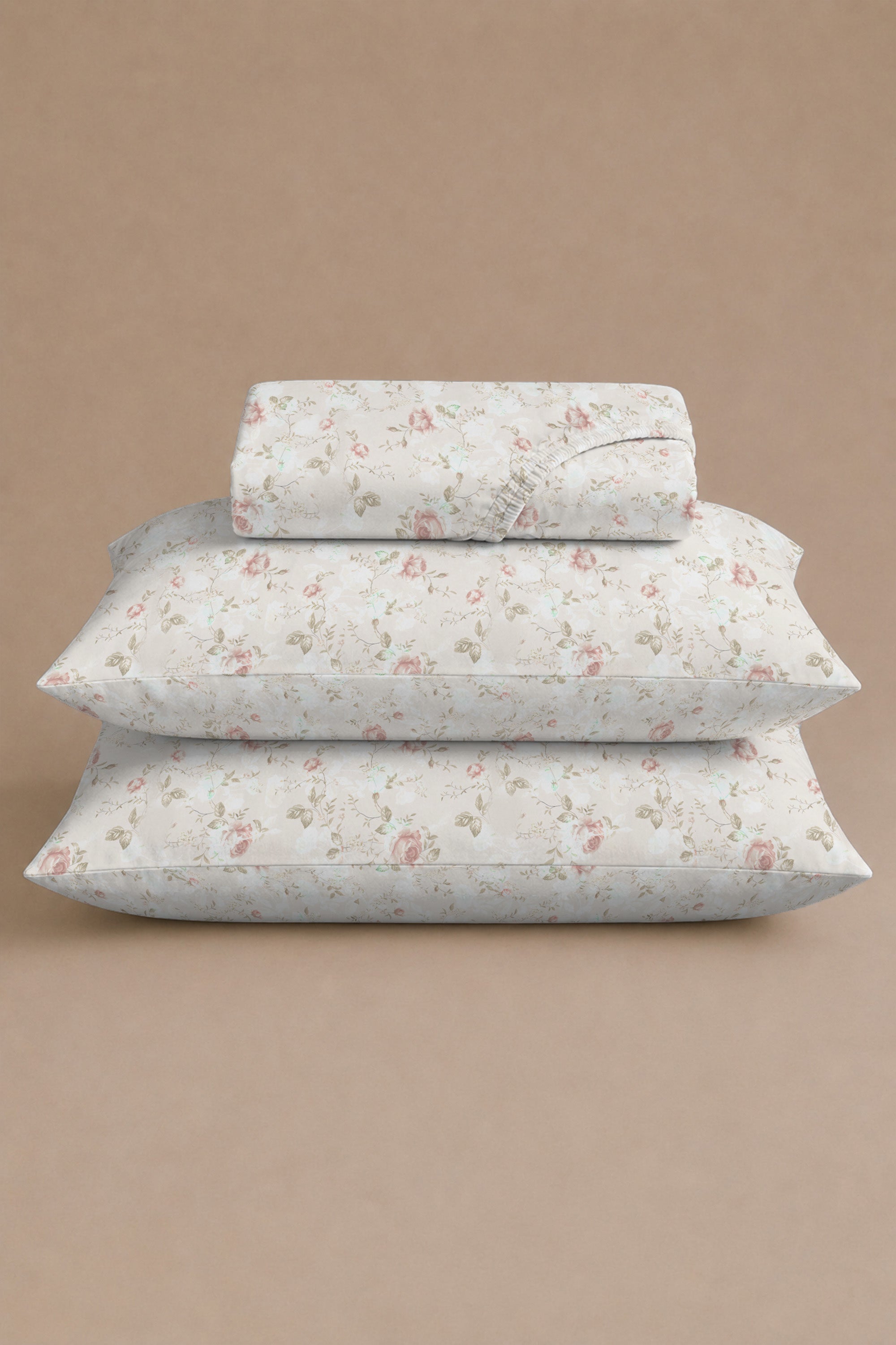 Rosy Affair Sateen Bed Sheet Set