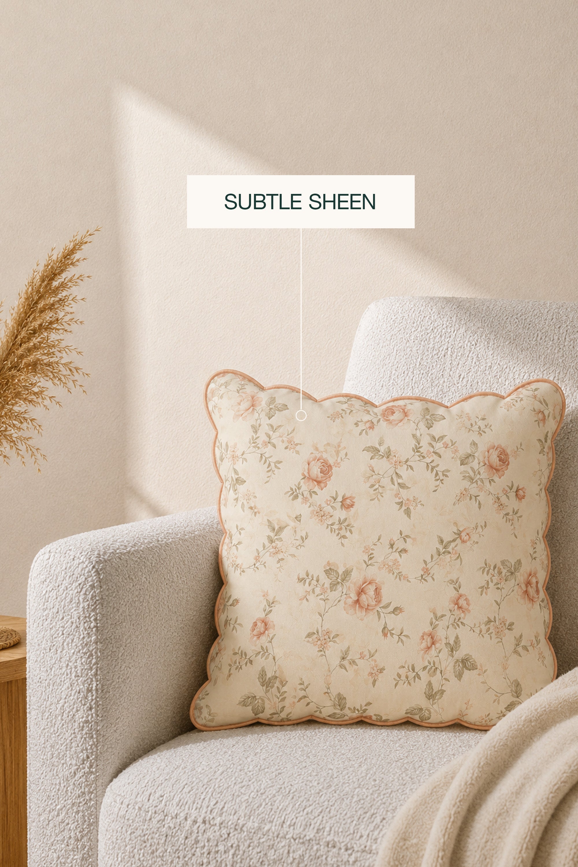 Rosy Affair Sateen Cushion Cover