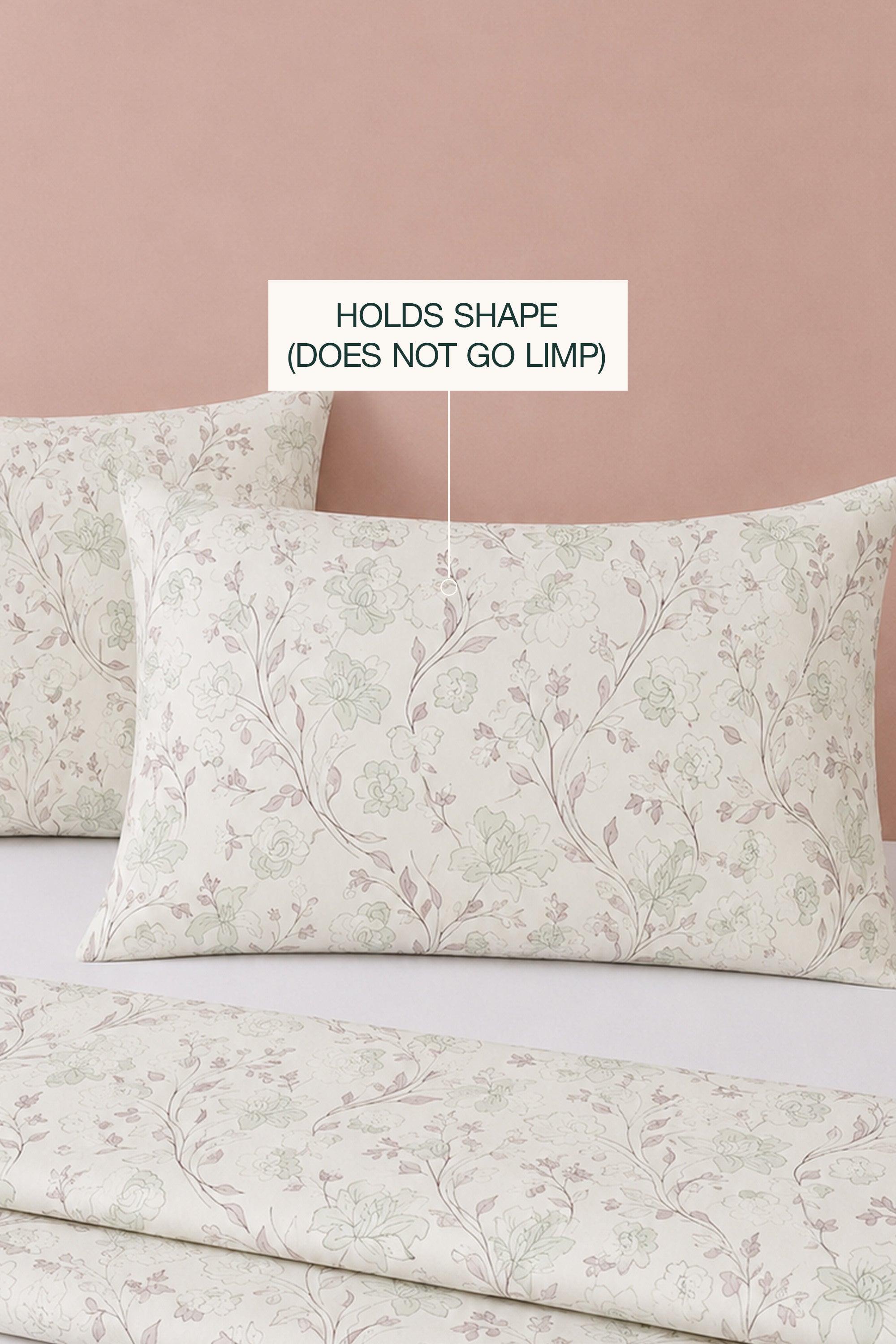 Sketchy Flowers Percale Bed Sheet Set