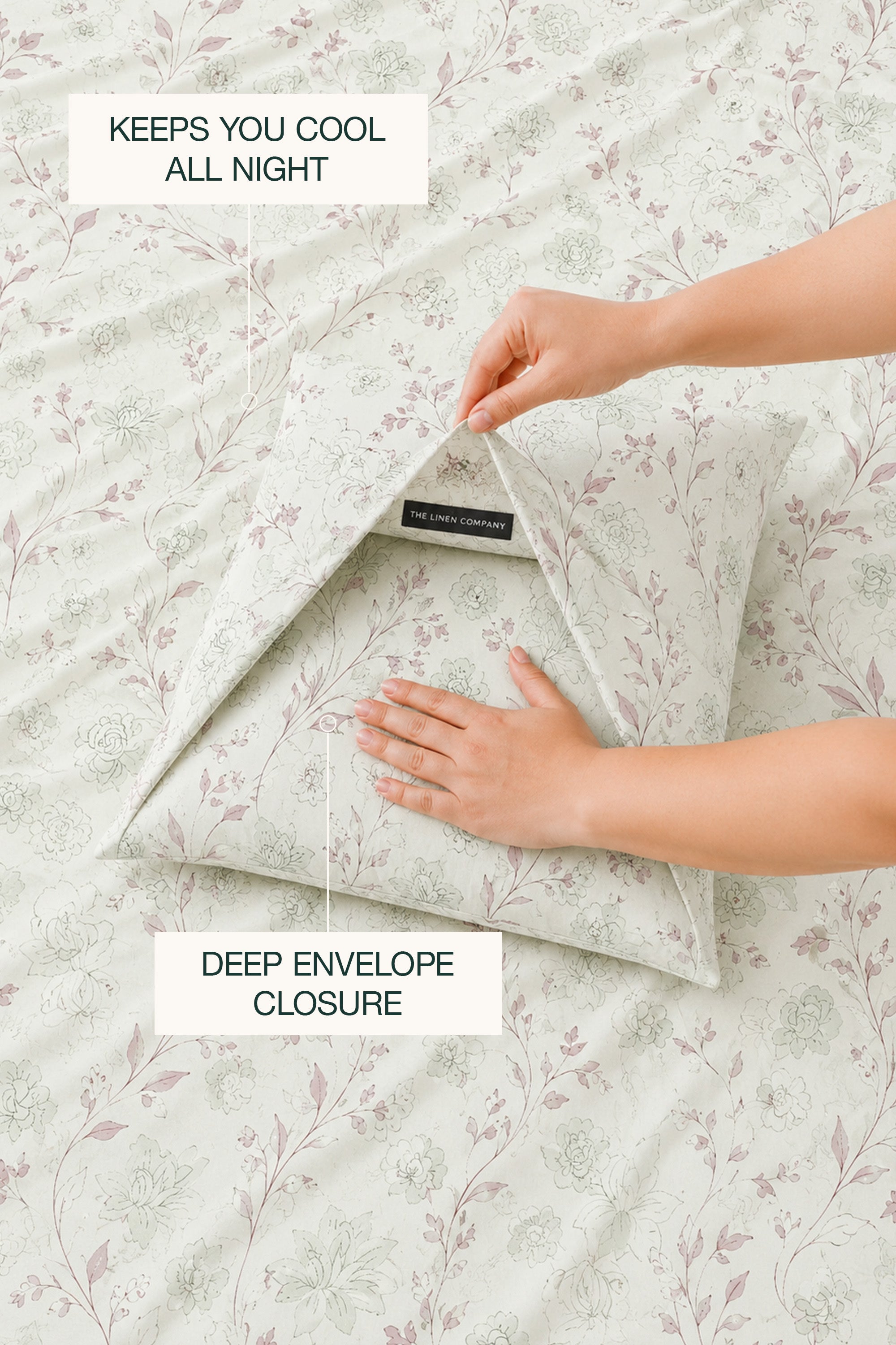 Sketchy Flowers Percale Duvet Cover set