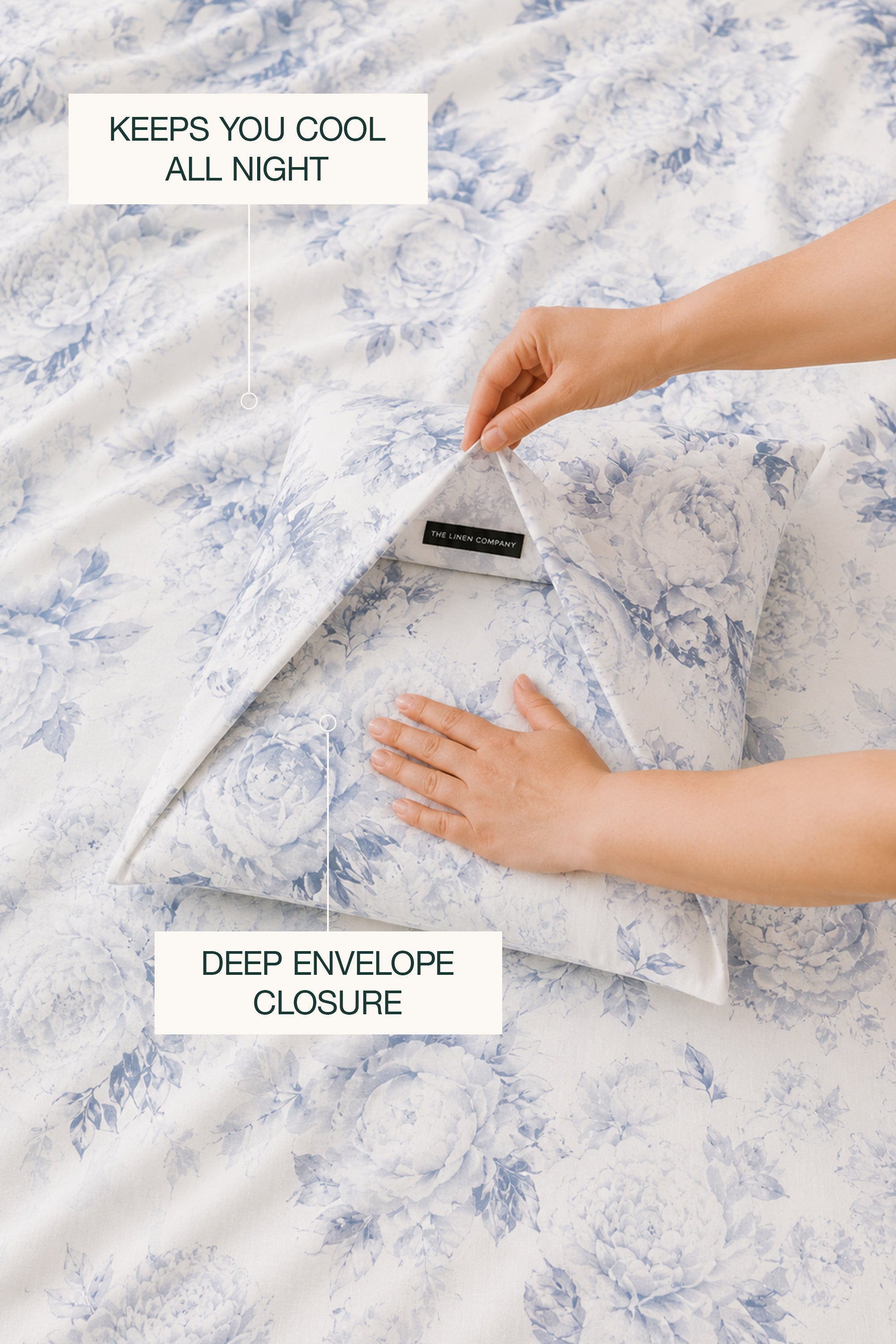 Sky Aura Percale Duvet Cover set