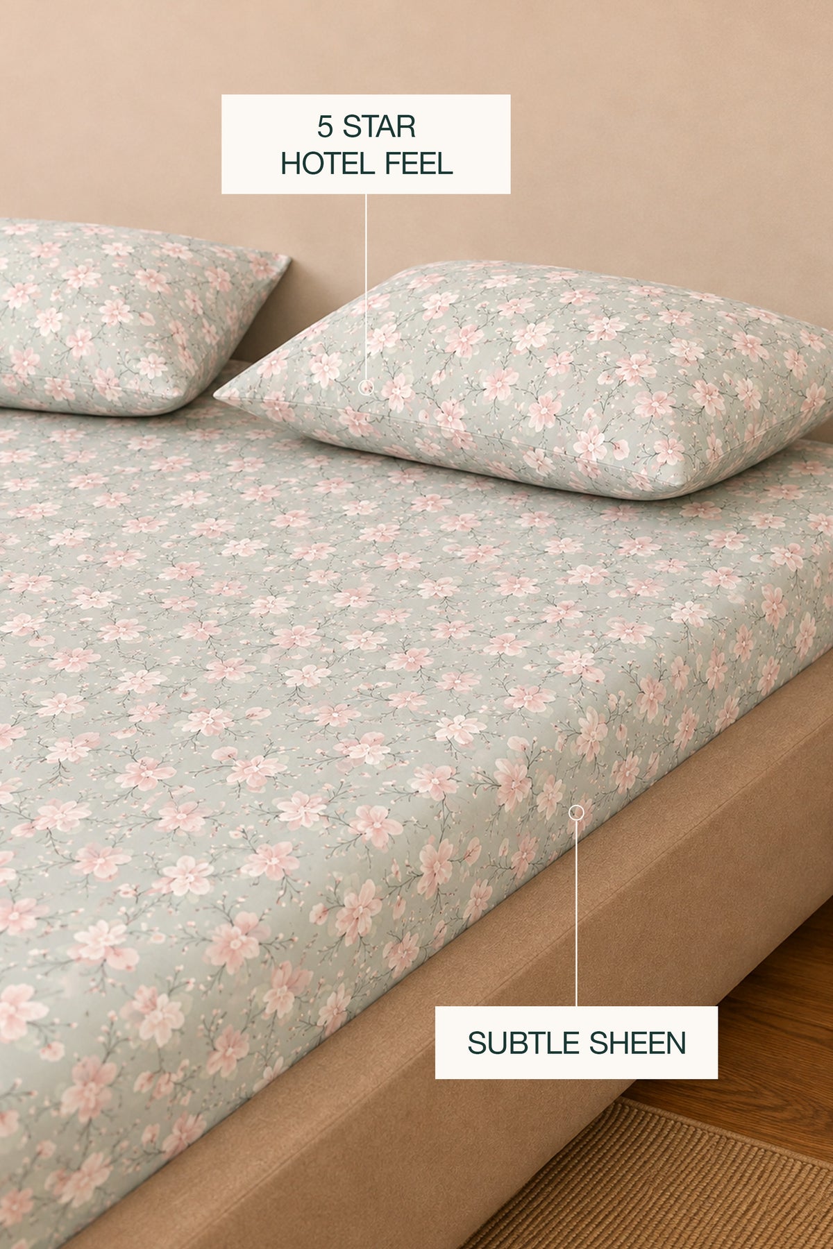 Sweet Magnolia Sateen Sheet Set