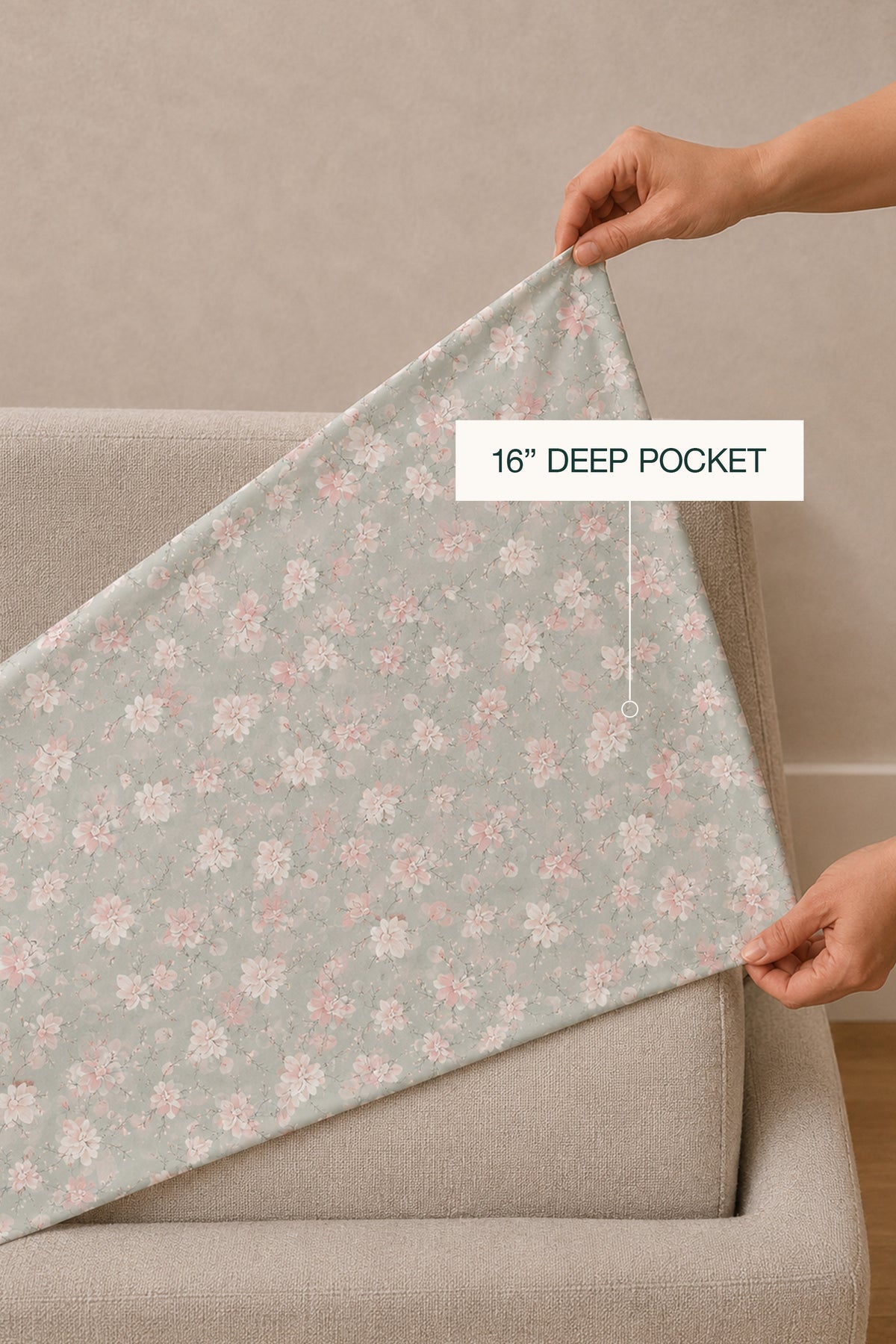 Sweet Magnolia Sateen Sheet Set
