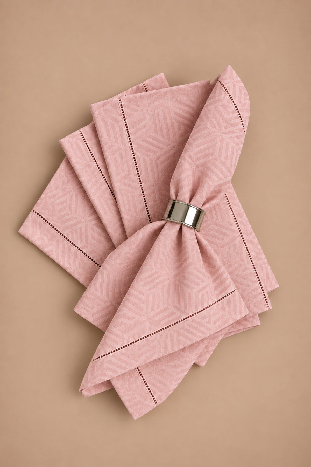 Jacquard napkin in rose pink #color_rose pink