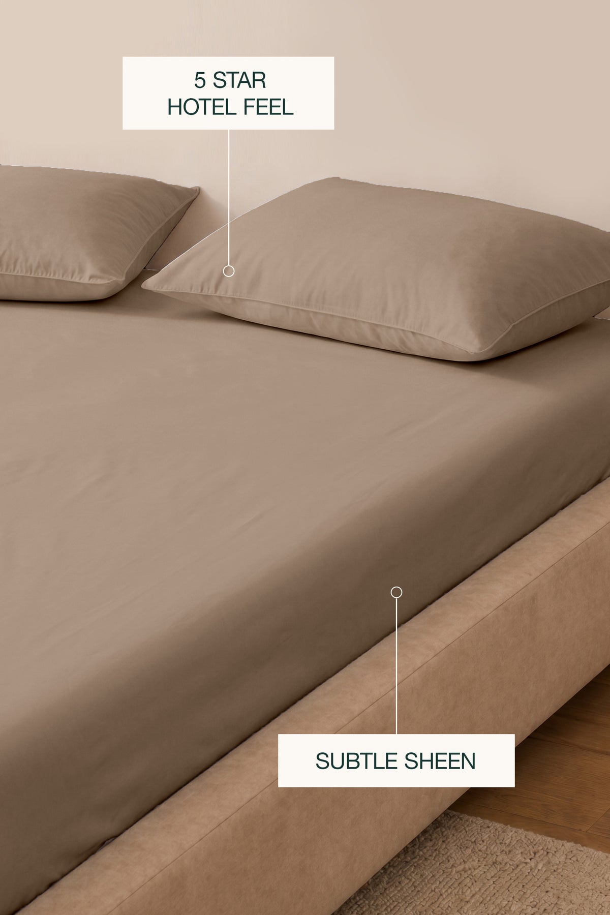 T300 Luxe Taupe Sheet Set