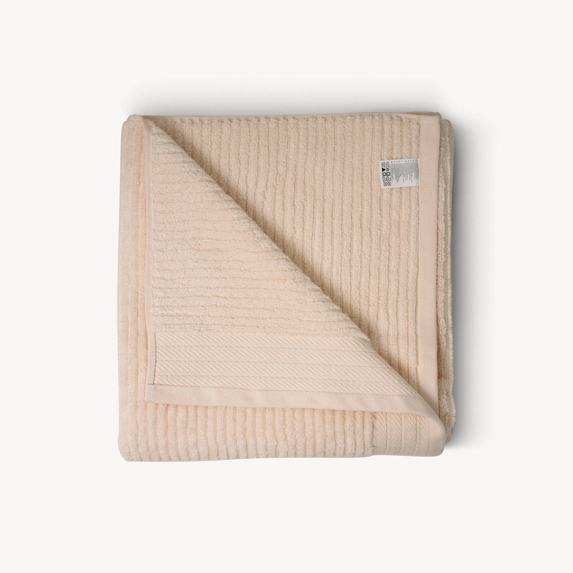 Off-White Ribbed Bath Towel