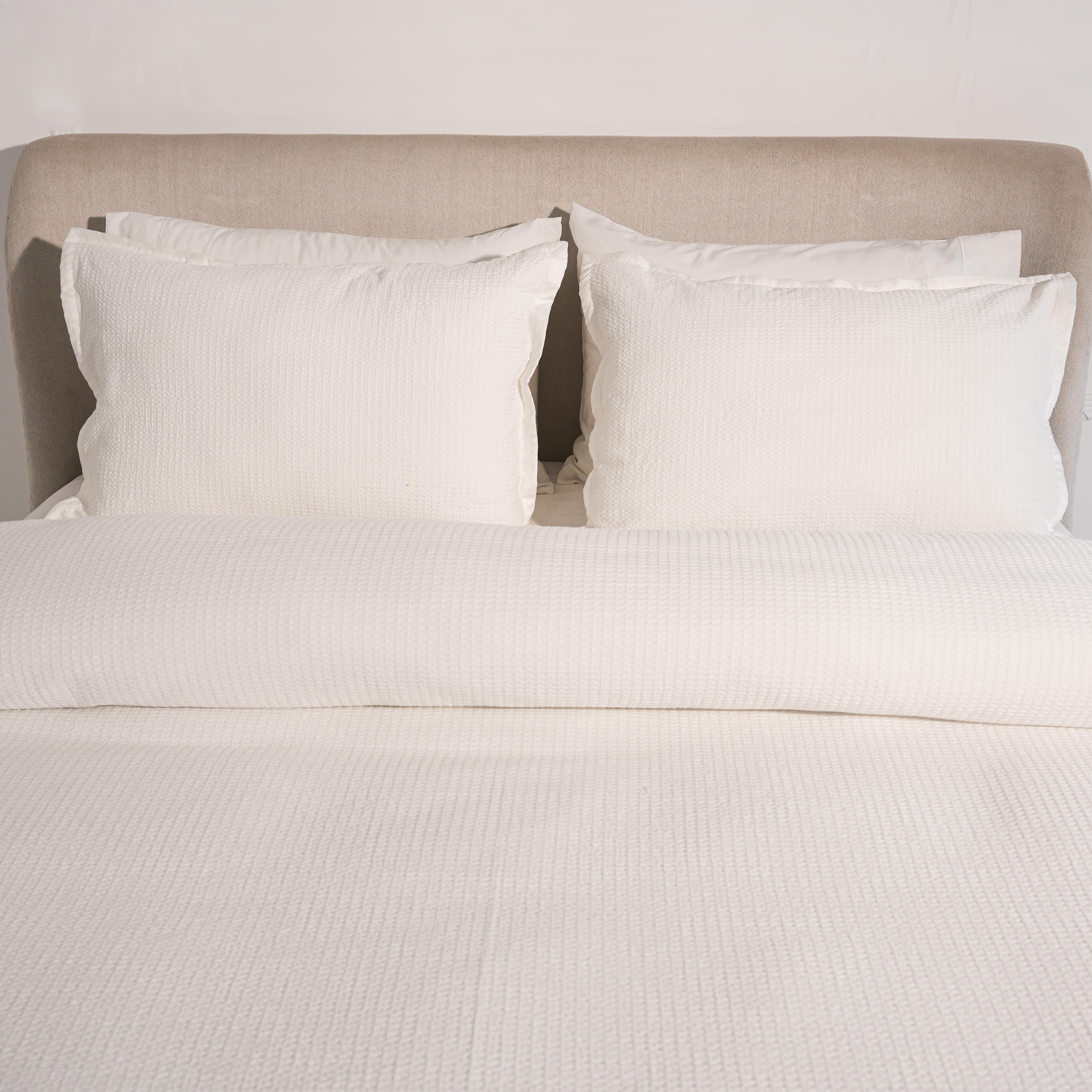 White Waffle Duvet Cover Set