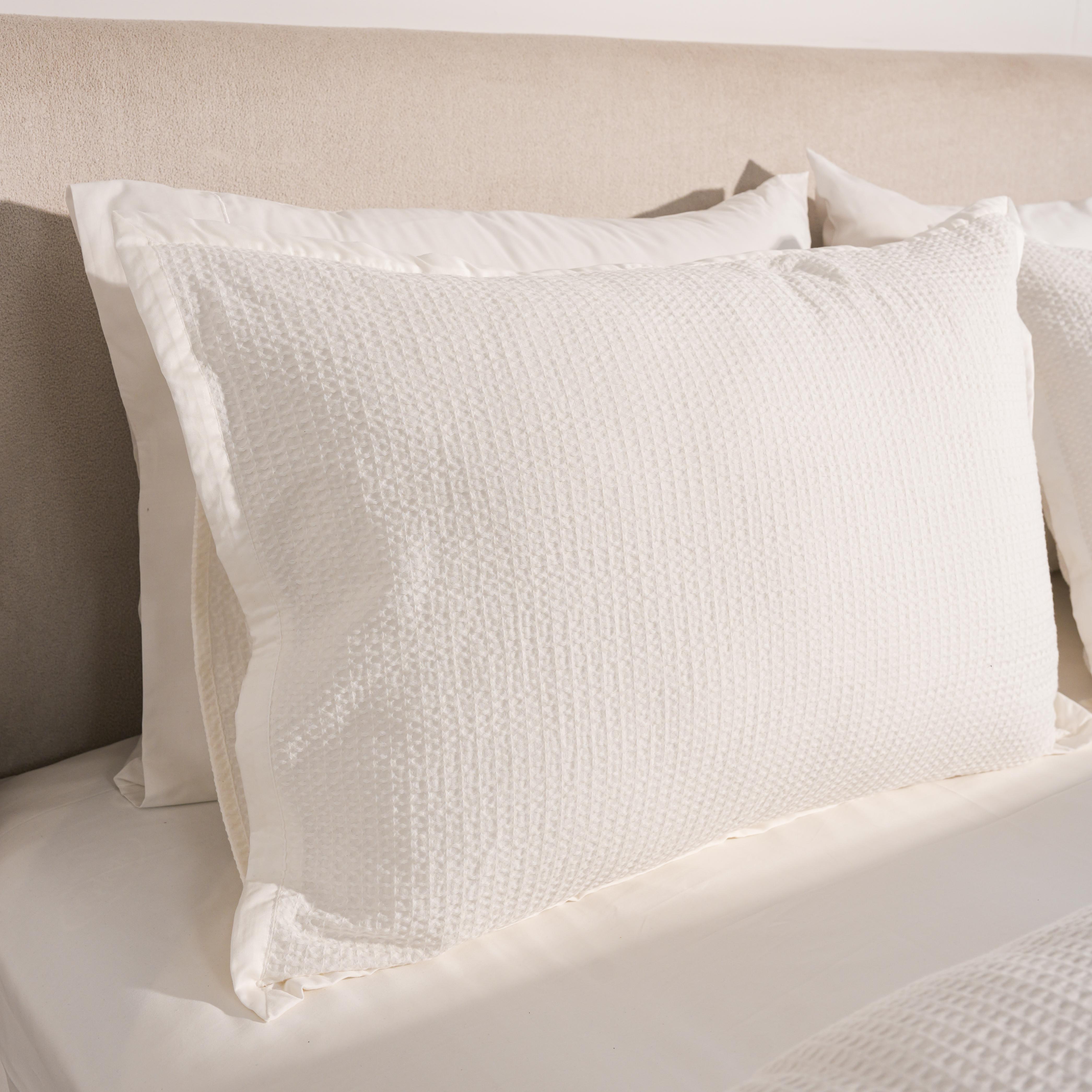 White Waffle Duvet Cover Set