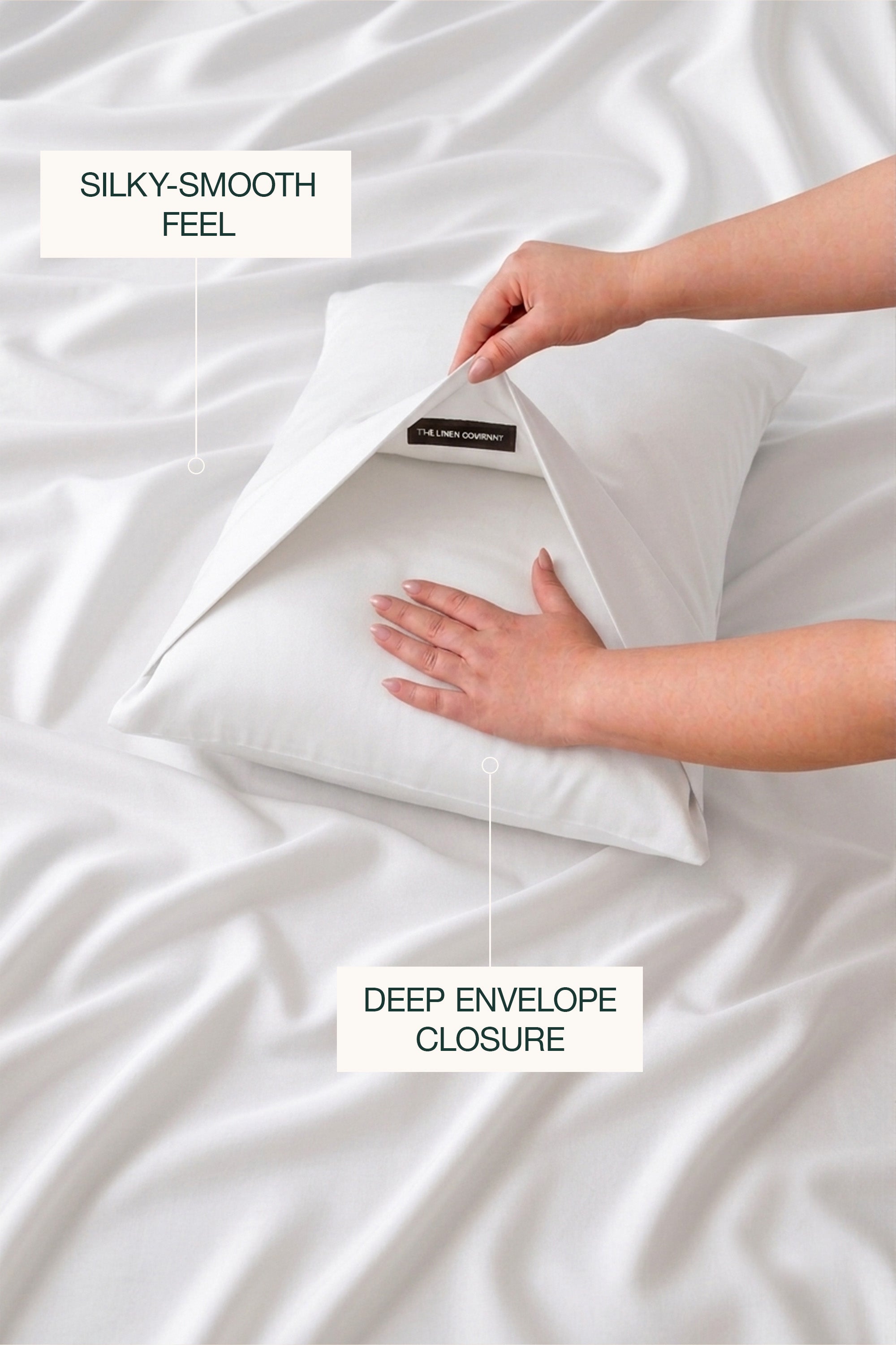 T300 Luxe White Pillowcases