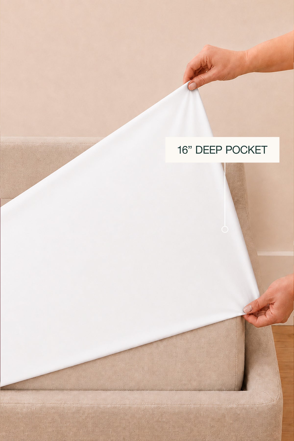 Silky Bamboo White Fitted Sheet Set