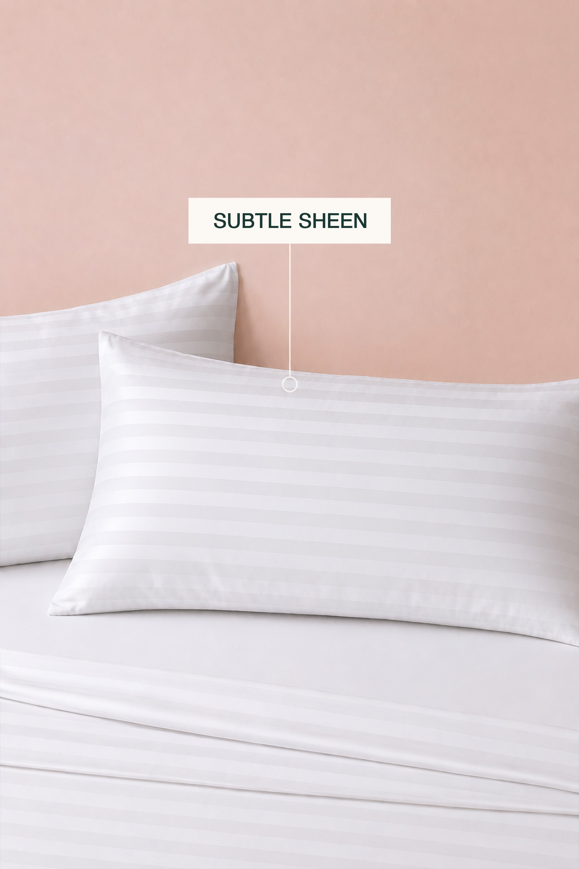 T300 Luxe White Striped Bed Sheet Set