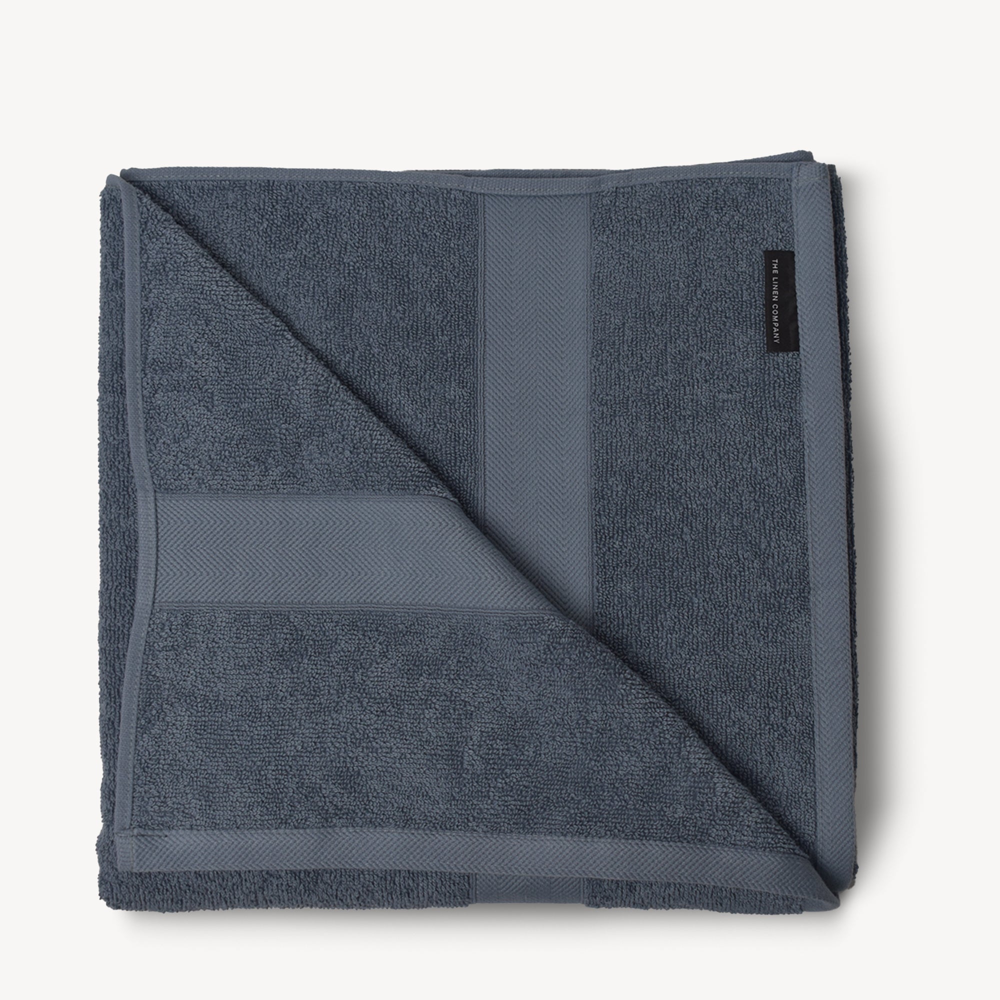 Twilight Blue Herringbone Bath Towel