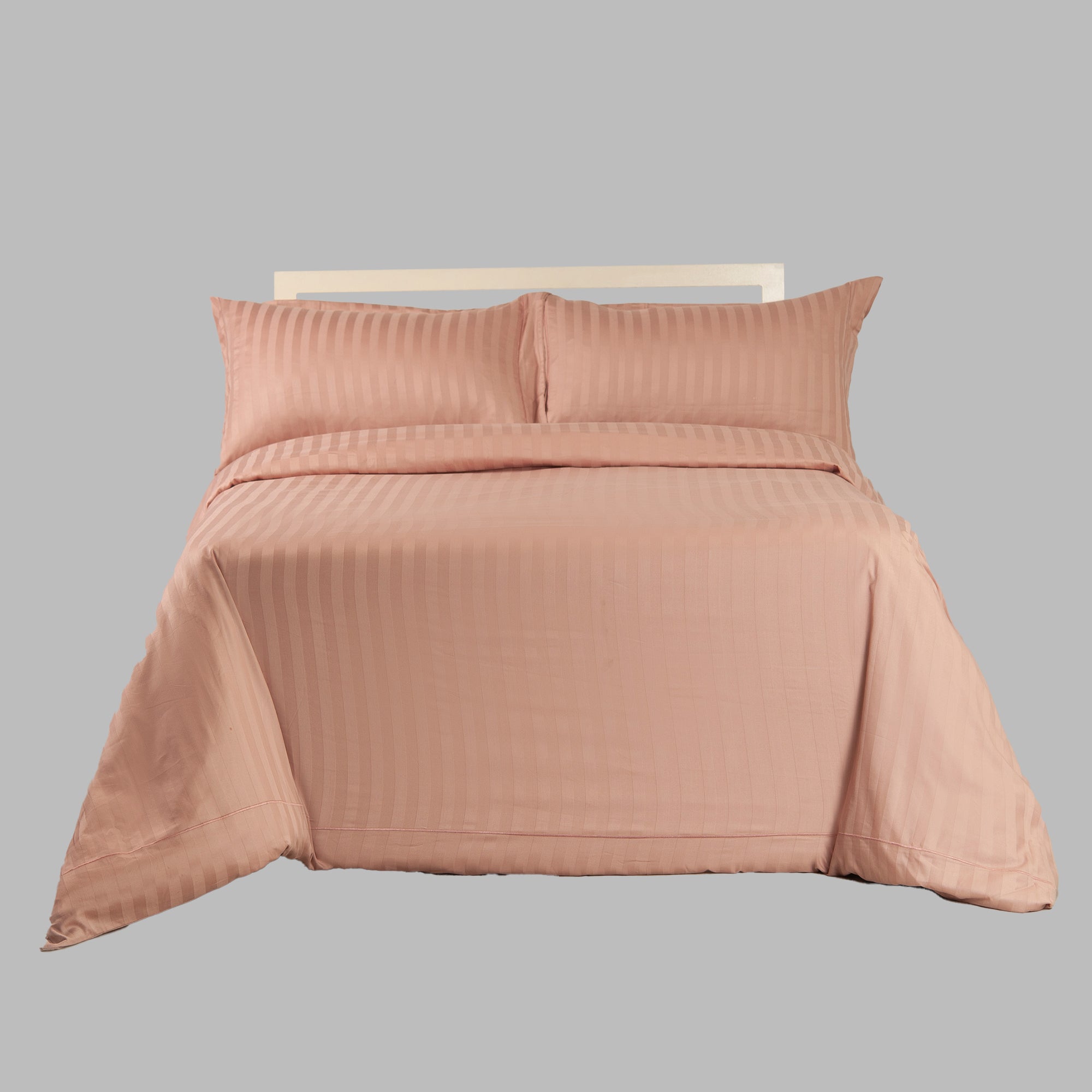 Rose Pink Stripe Bed Sheet Set