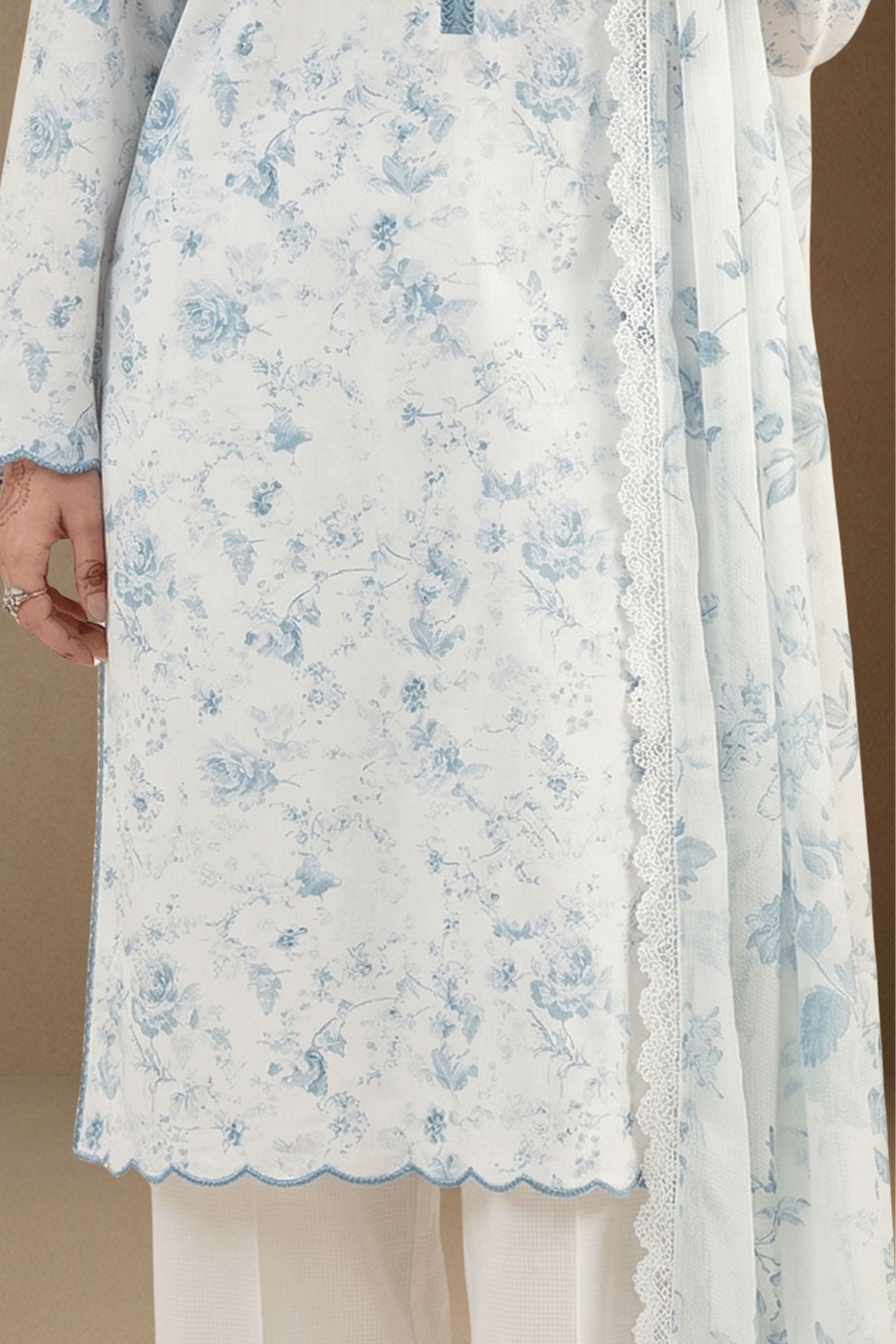 Soft Ciel - Printed Lawn Suit