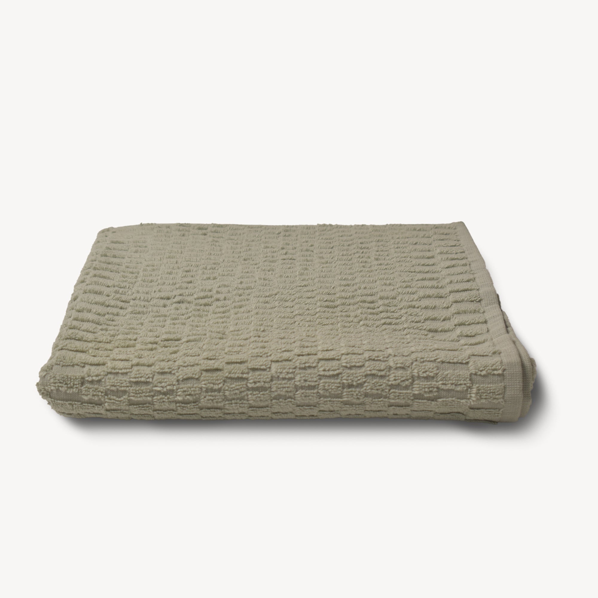 Aloe Green Checkered Bath Towel