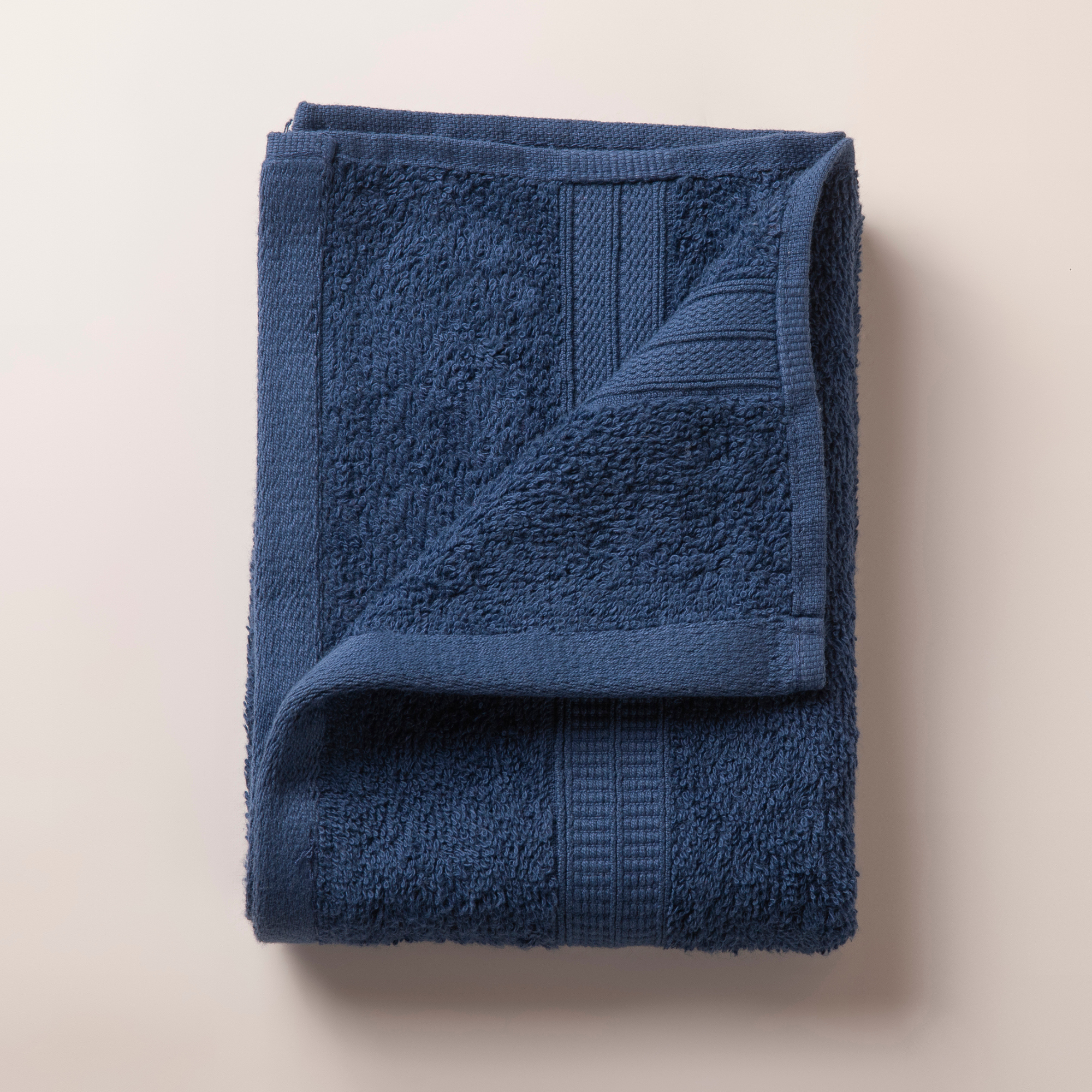 Navy Checkered Hand Towel