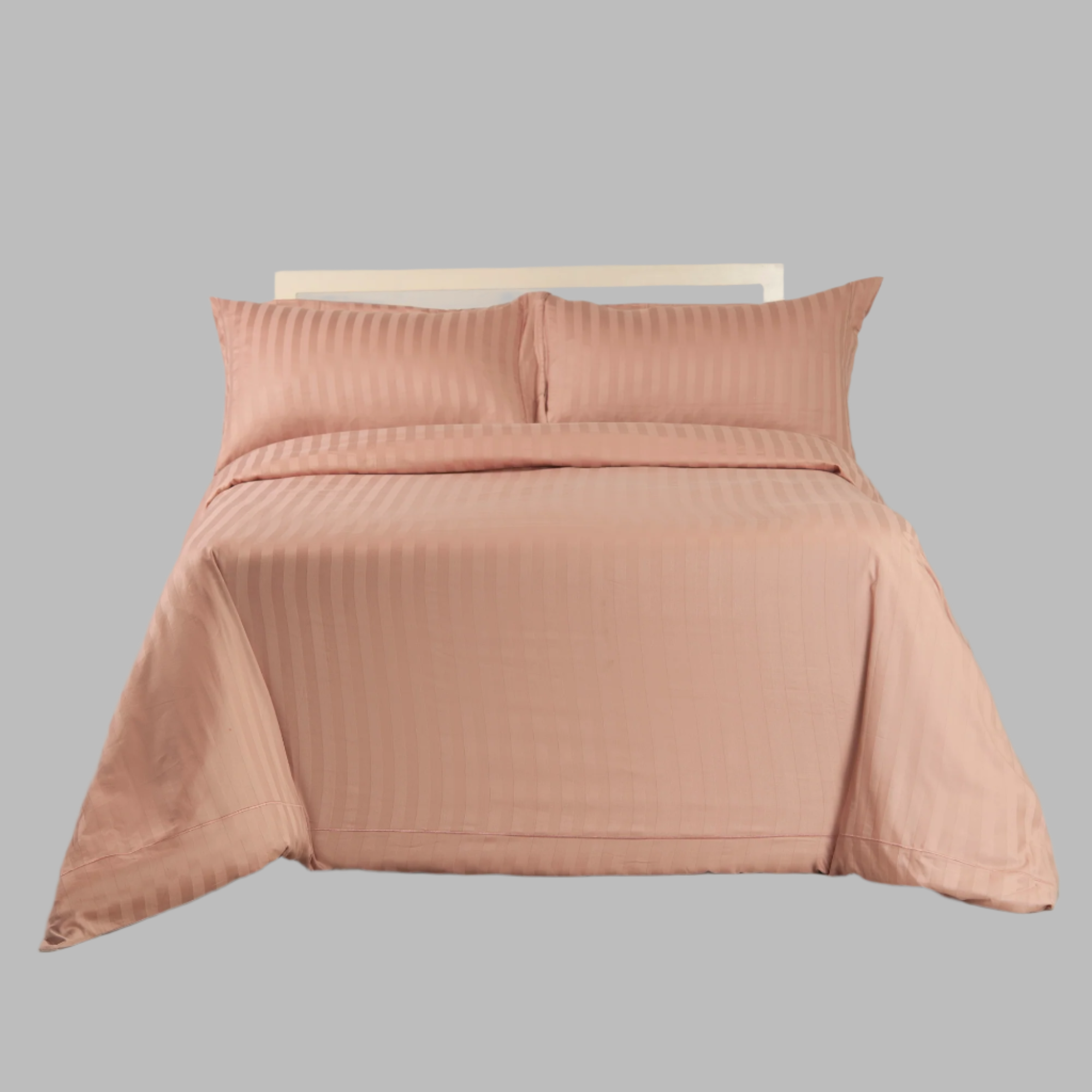 Rose Pink Stripe Duvet Cover Set