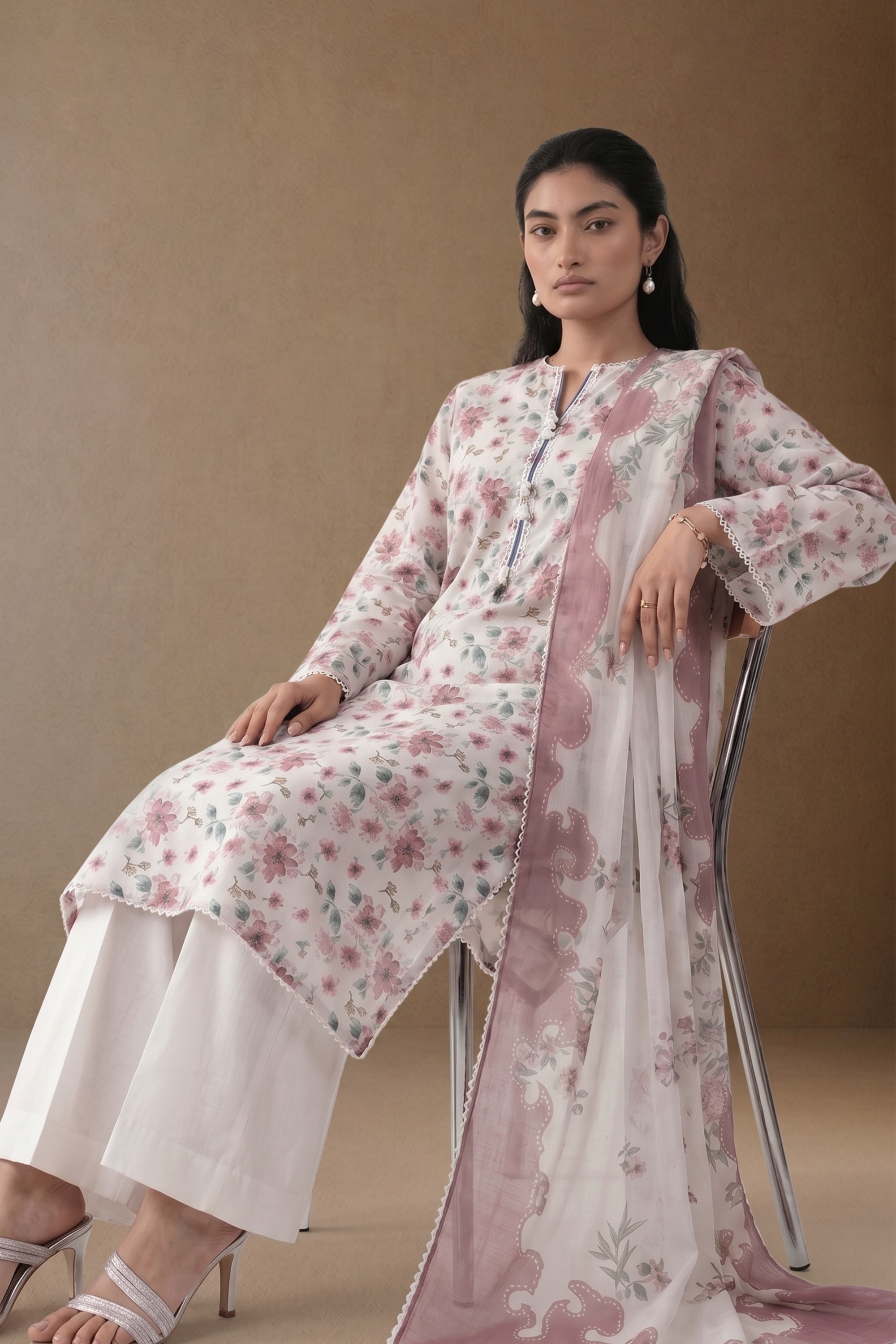Brocade - Printed Lawn Suit