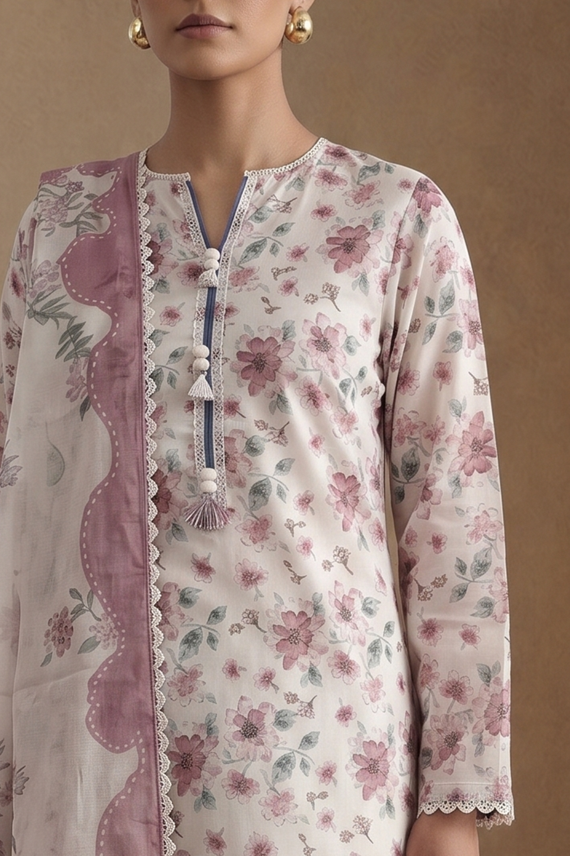 Brocade - Printed Lawn Suit