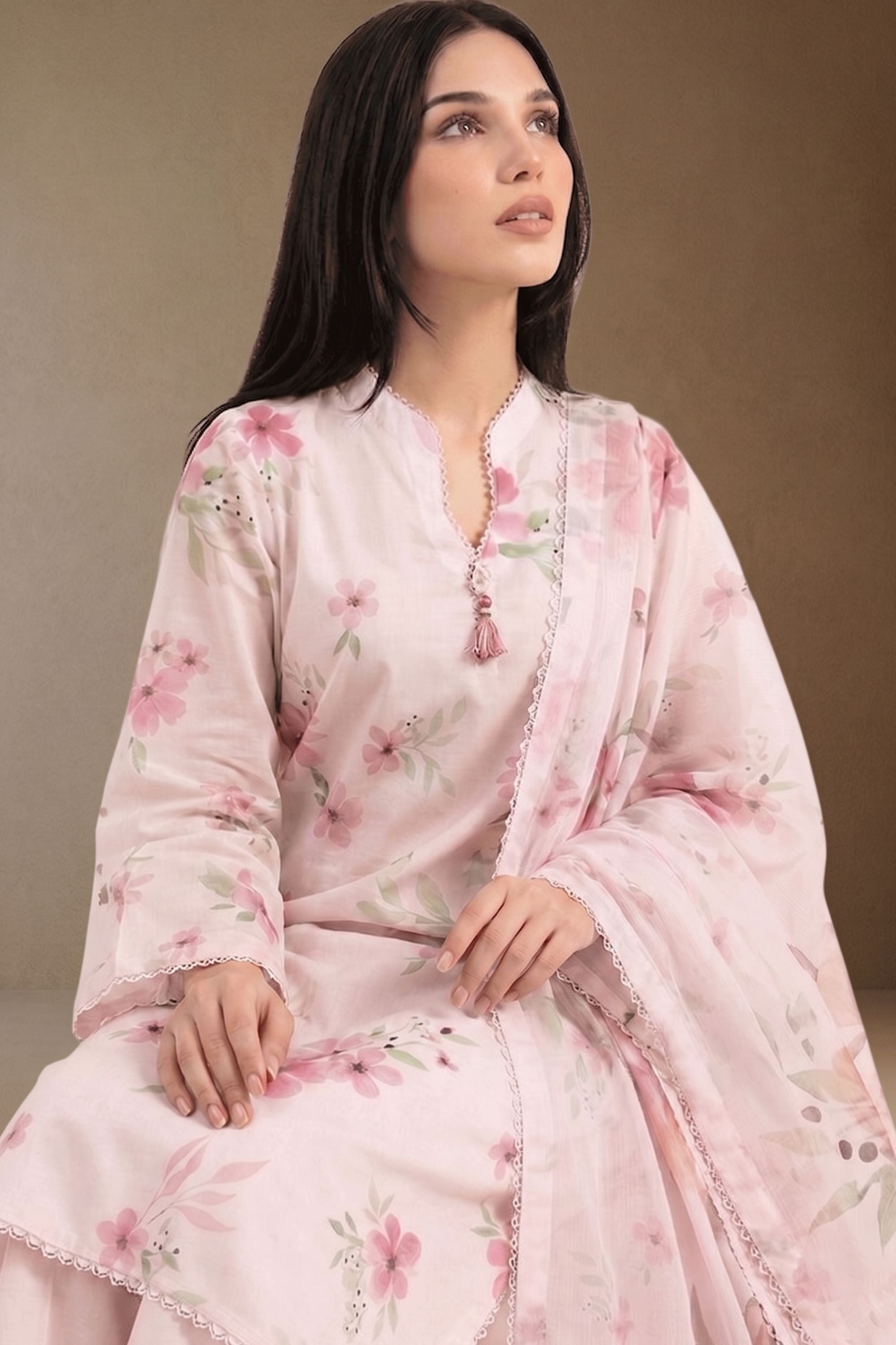 Crimson Garden - Printed Lawn Suit