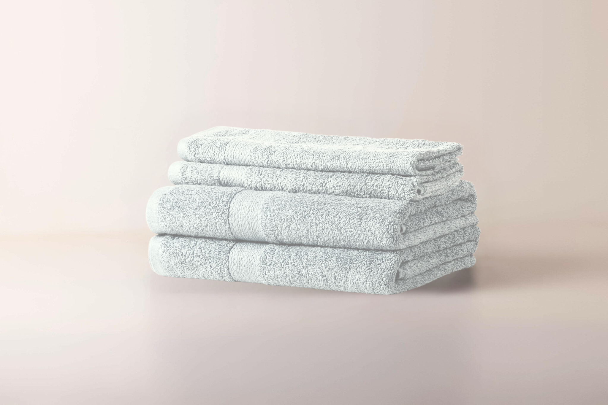 White Lattice Triple Stripe Towels - Set of 4