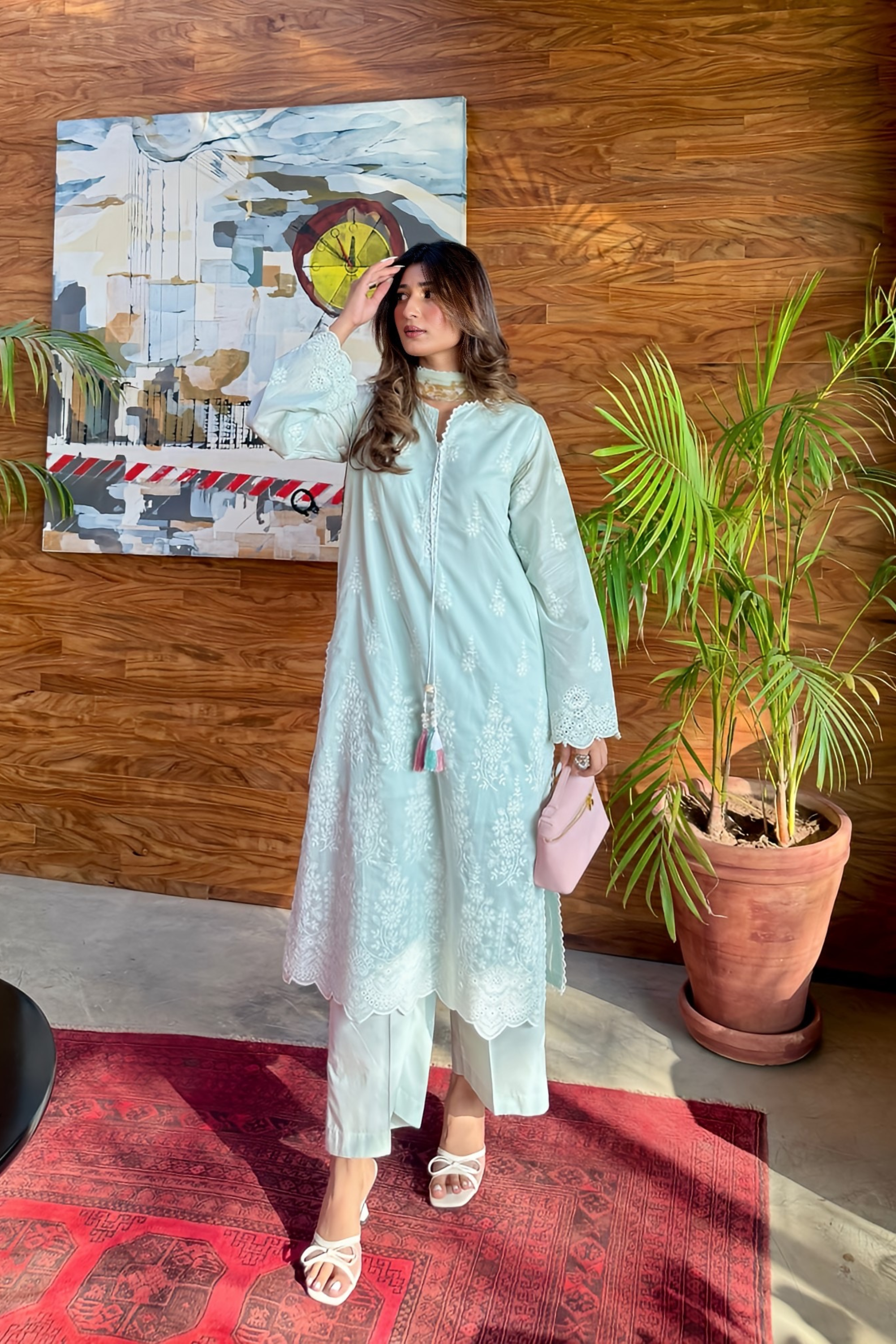 Ethereal Mint - Lawn Suit