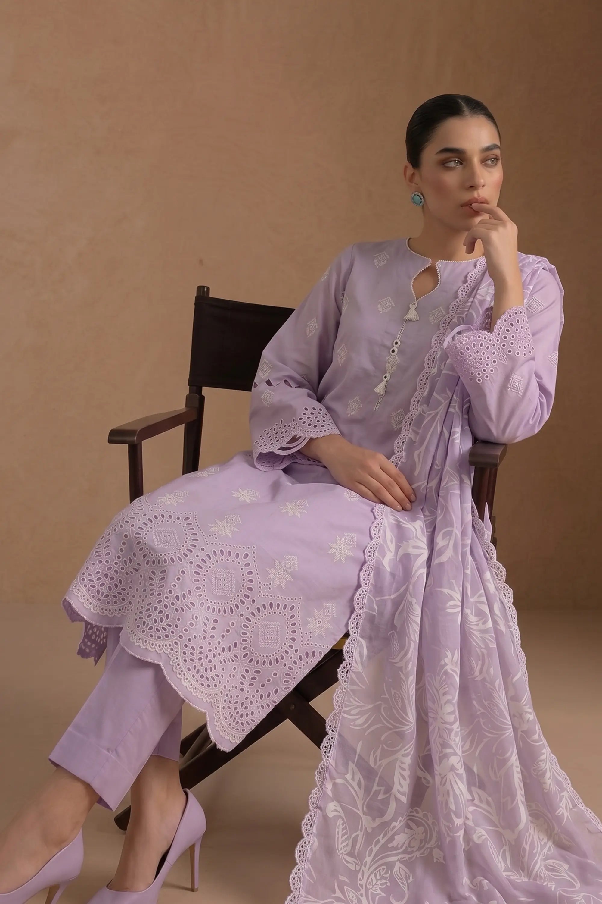 Amethyst Lilac - Luxury Lawn Suit