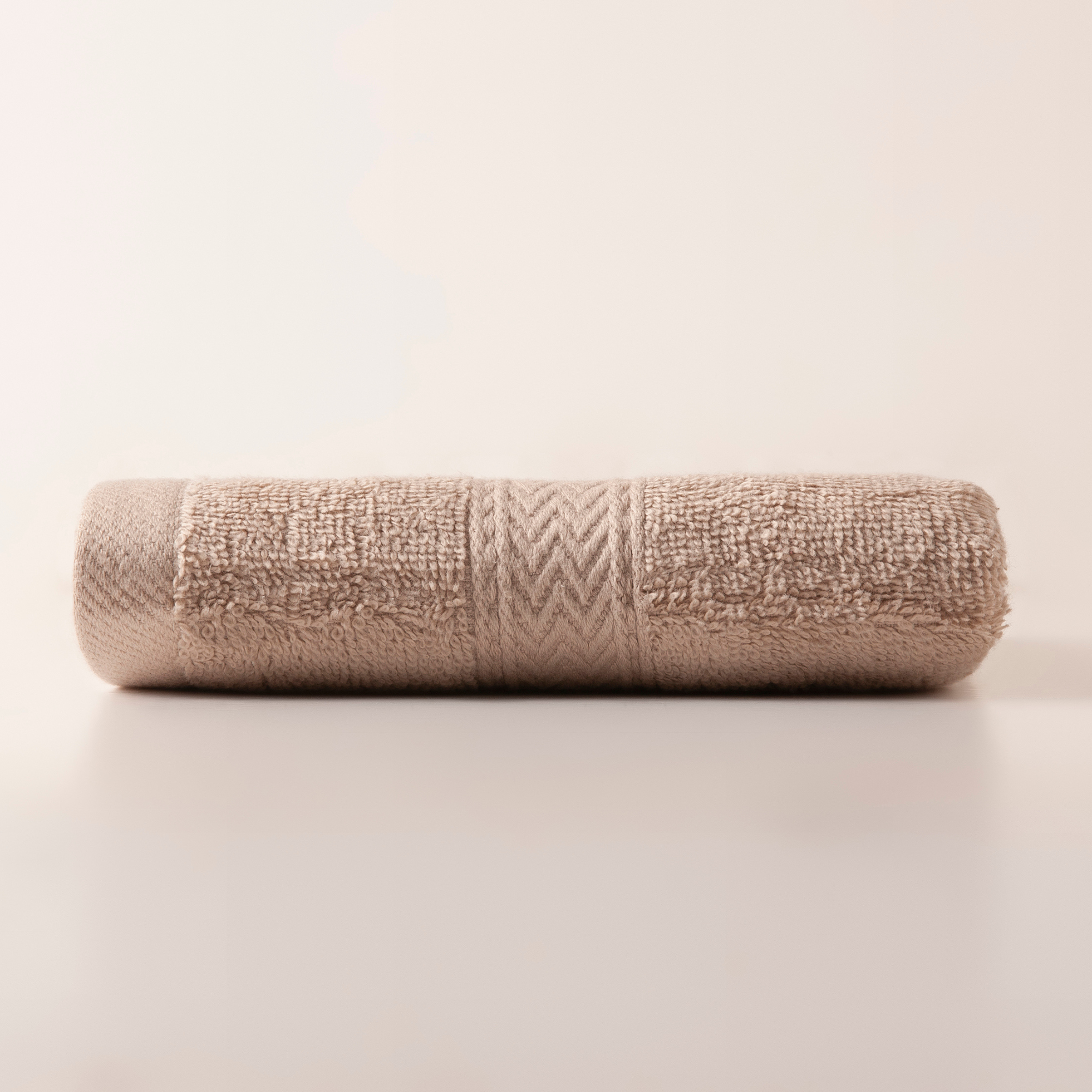 Beige Zigzag Hand Towel