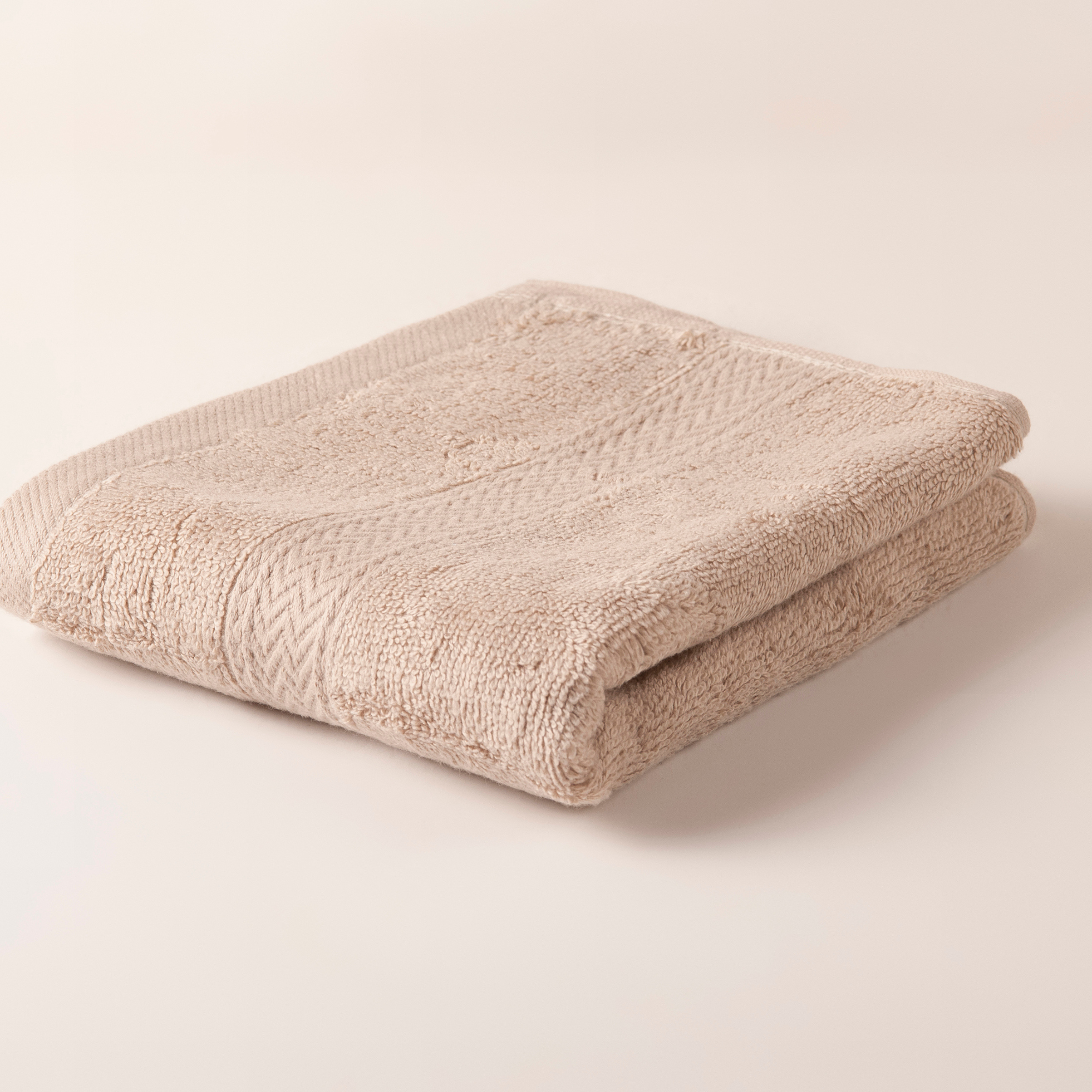 Beige Zigzag Hand Towel