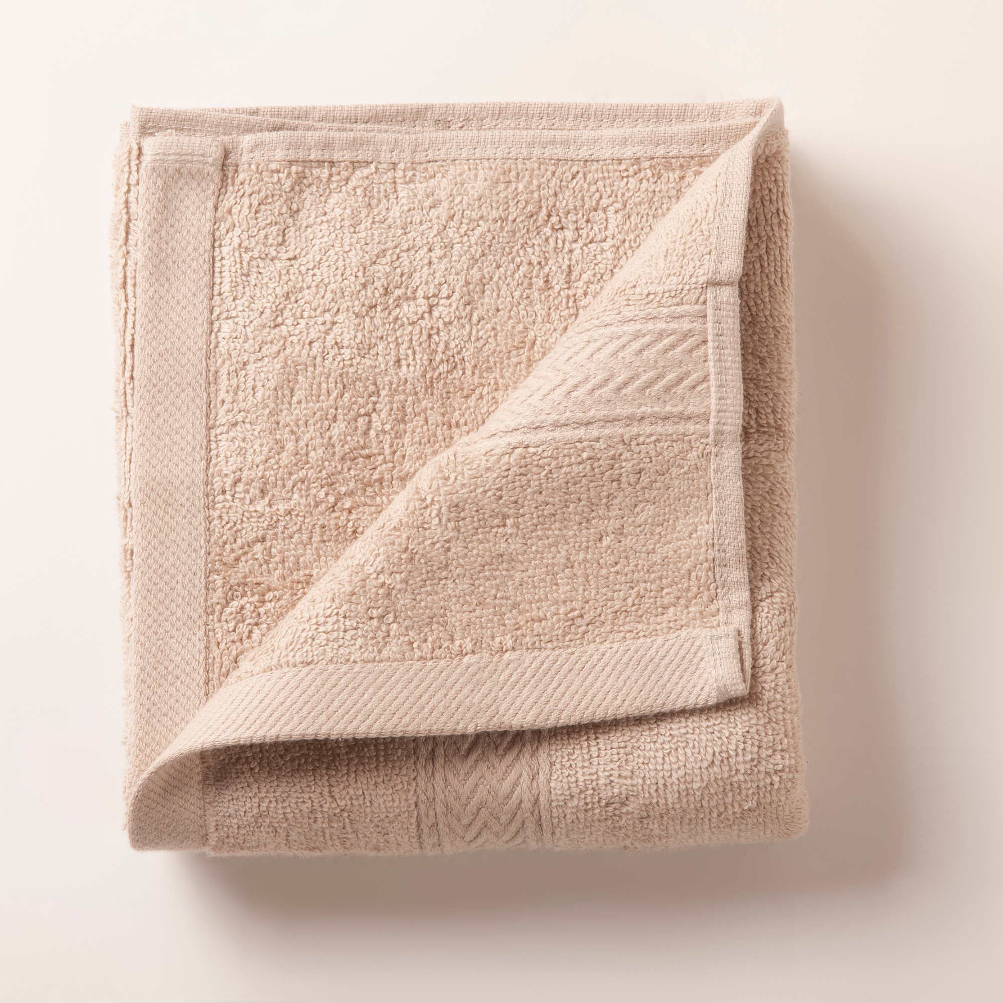 Beige Zigzag Hand Towel