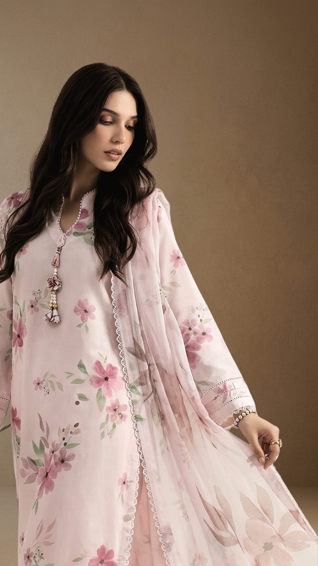 Crimson Garden - Printed Lawn Suit