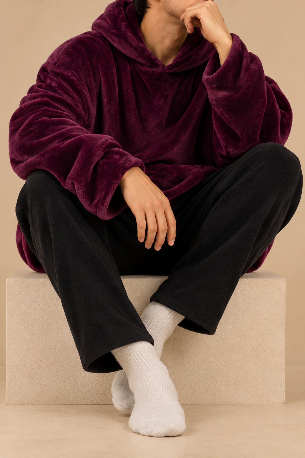 Plum Wearable Plush Blanket