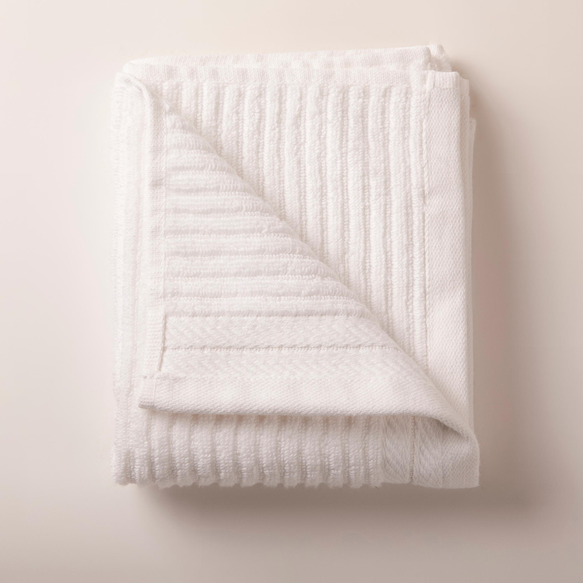 White Striped Bath Towel