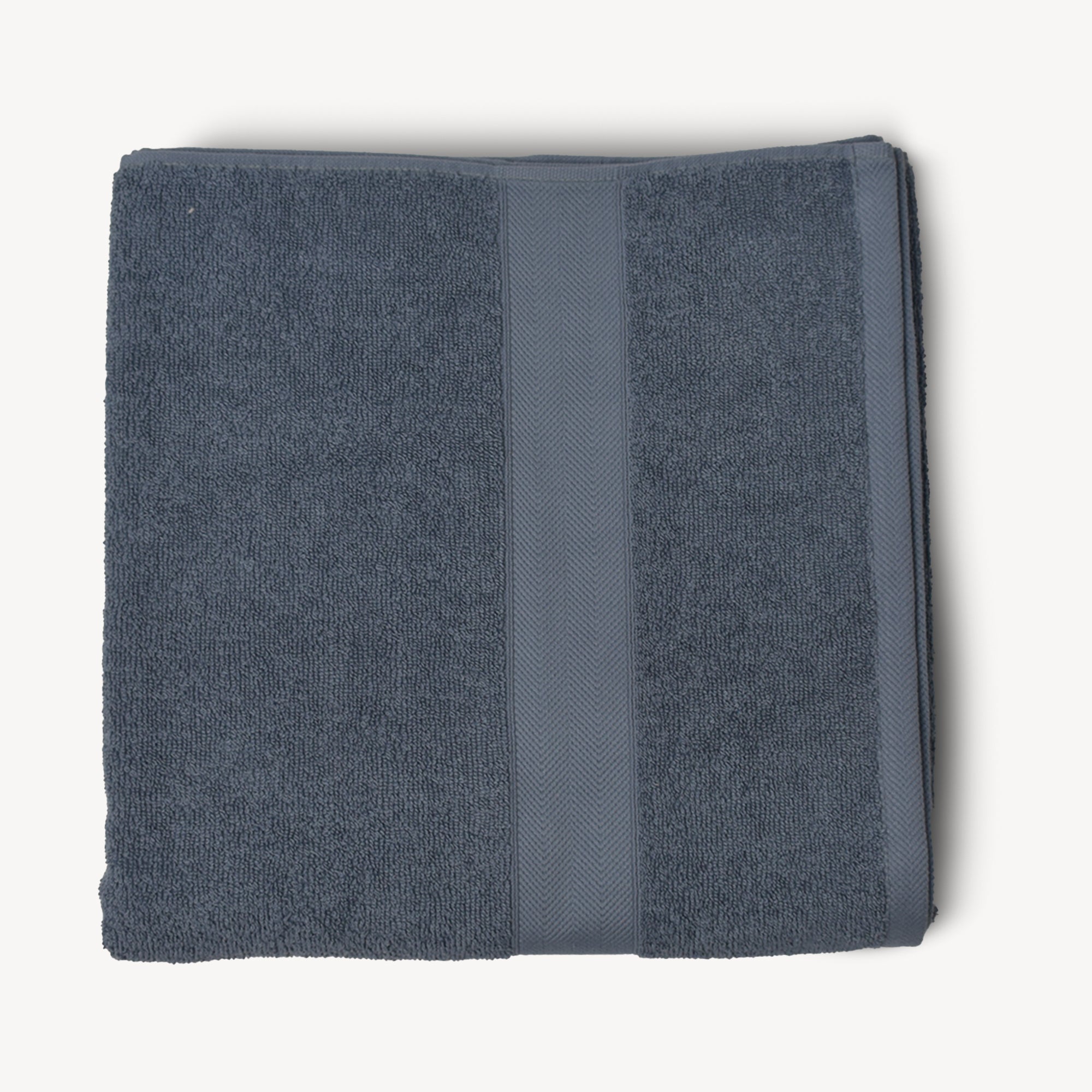 Twilight Blue Herringbone Bath Towel
