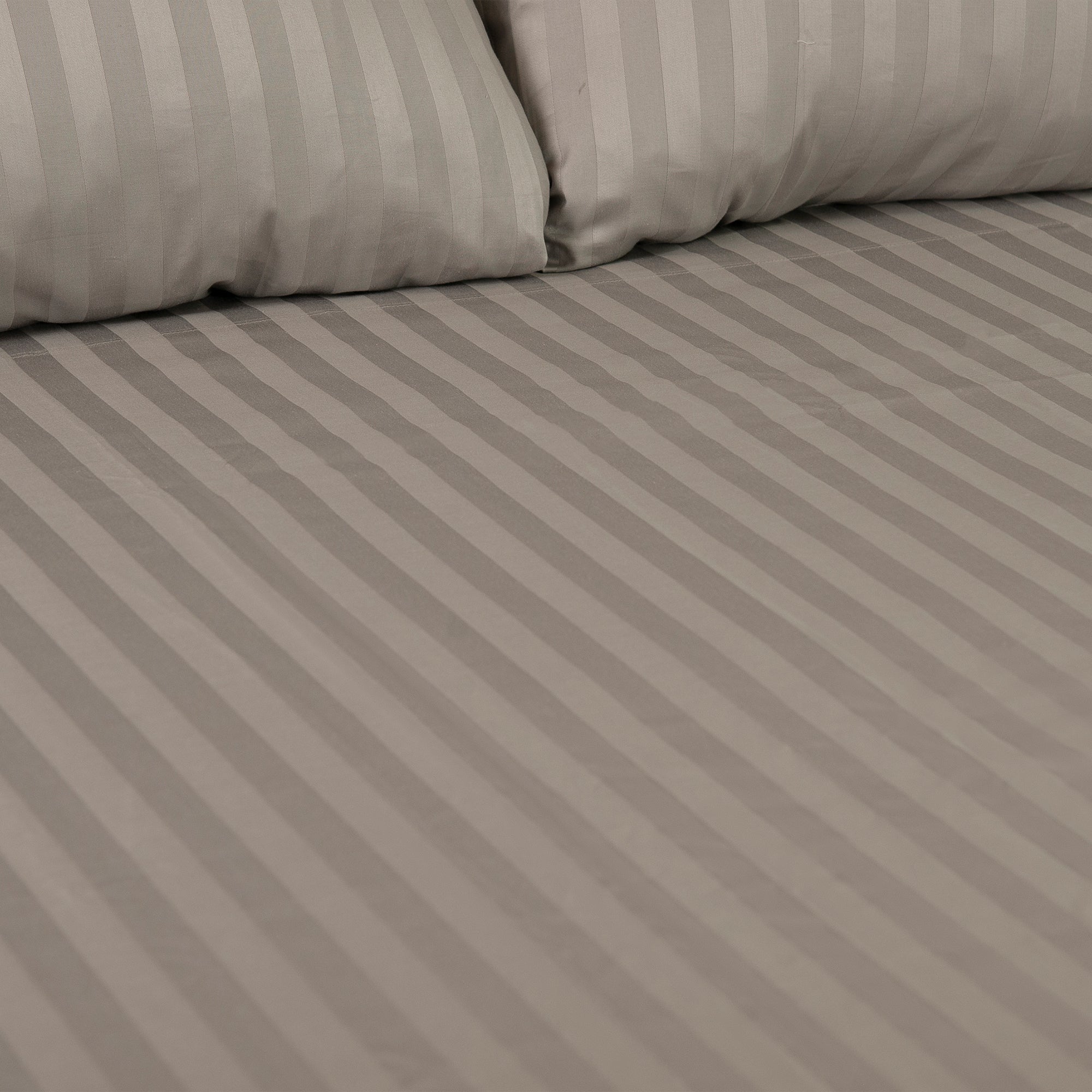 Silver Grey Stripe Duvet Cover Set