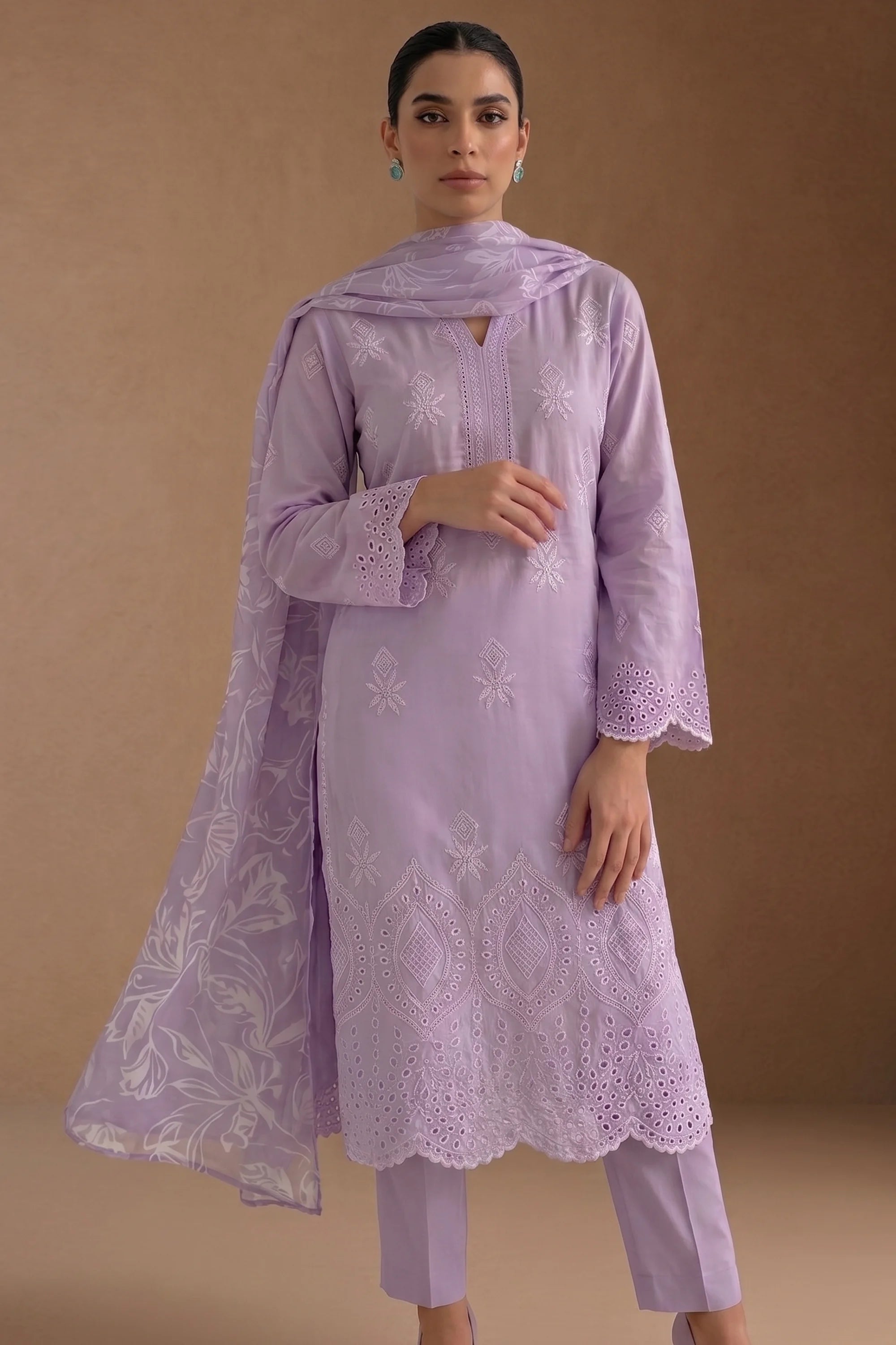 Amethyst Lilac - Luxury Lawn Suit