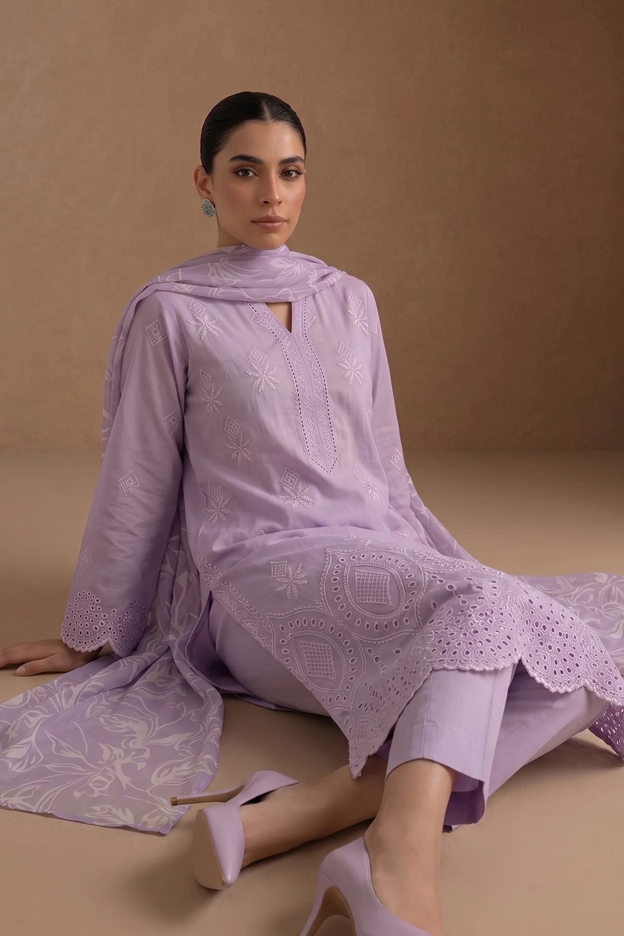 Amethyst Lilac - Luxury Lawn Suit