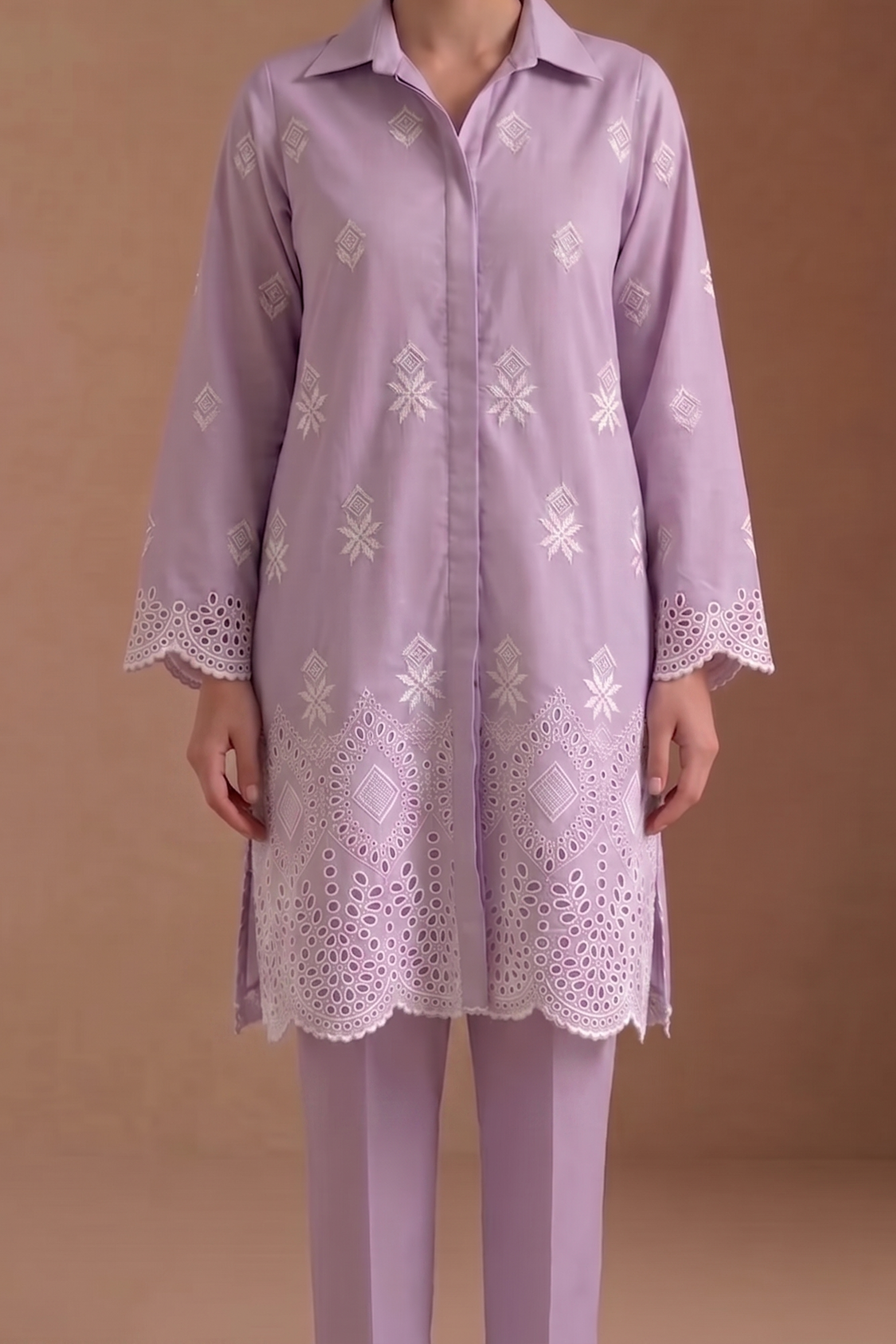 Amethyst Lilac - Luxury Lawn Suit