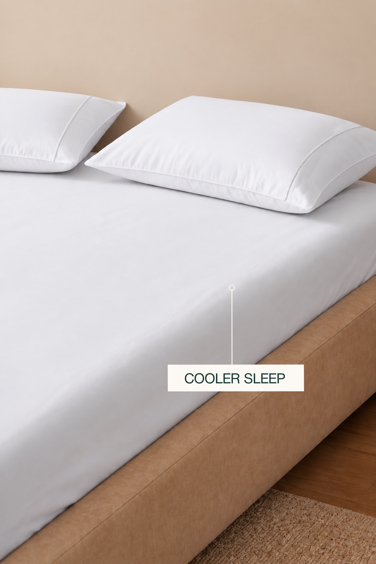Tencel Cooling White Fitted Sheet Set