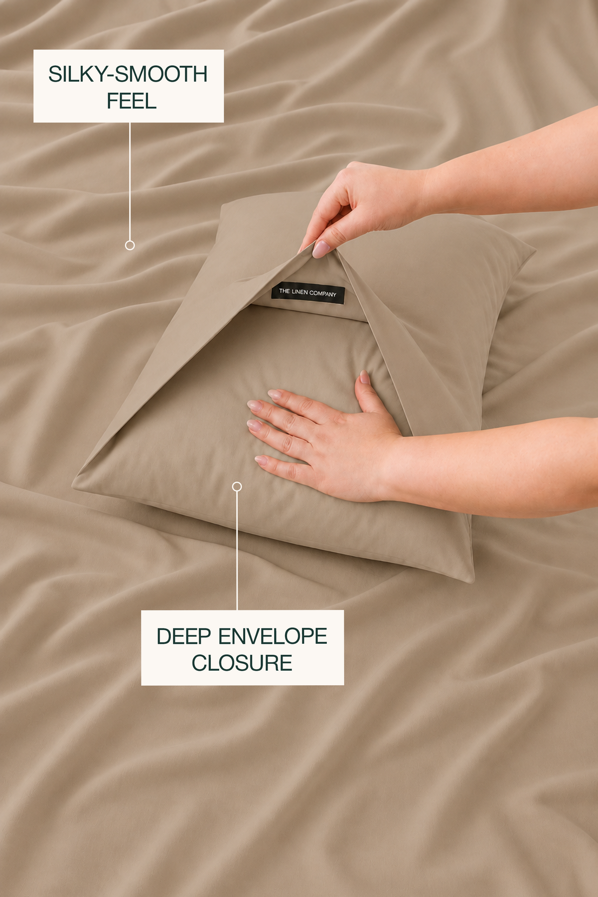 Tencel Cooling Taupe Duvet Cover Set