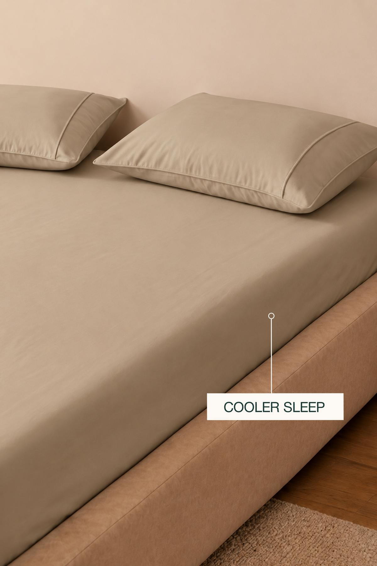 Tencel Cooling Taupe Fitted Sheet Set