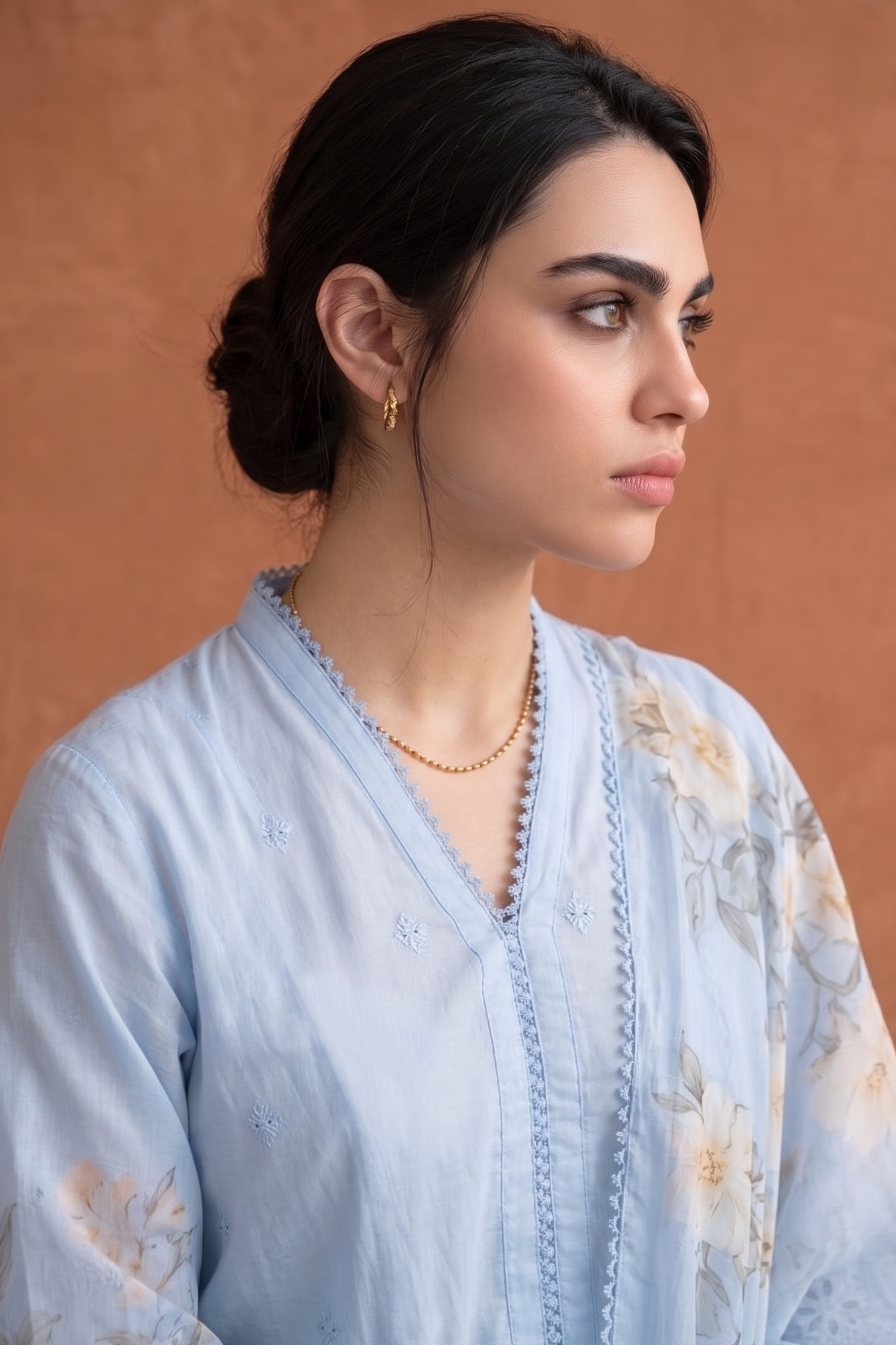 Azure Trellis - Luxury Lawn Suit