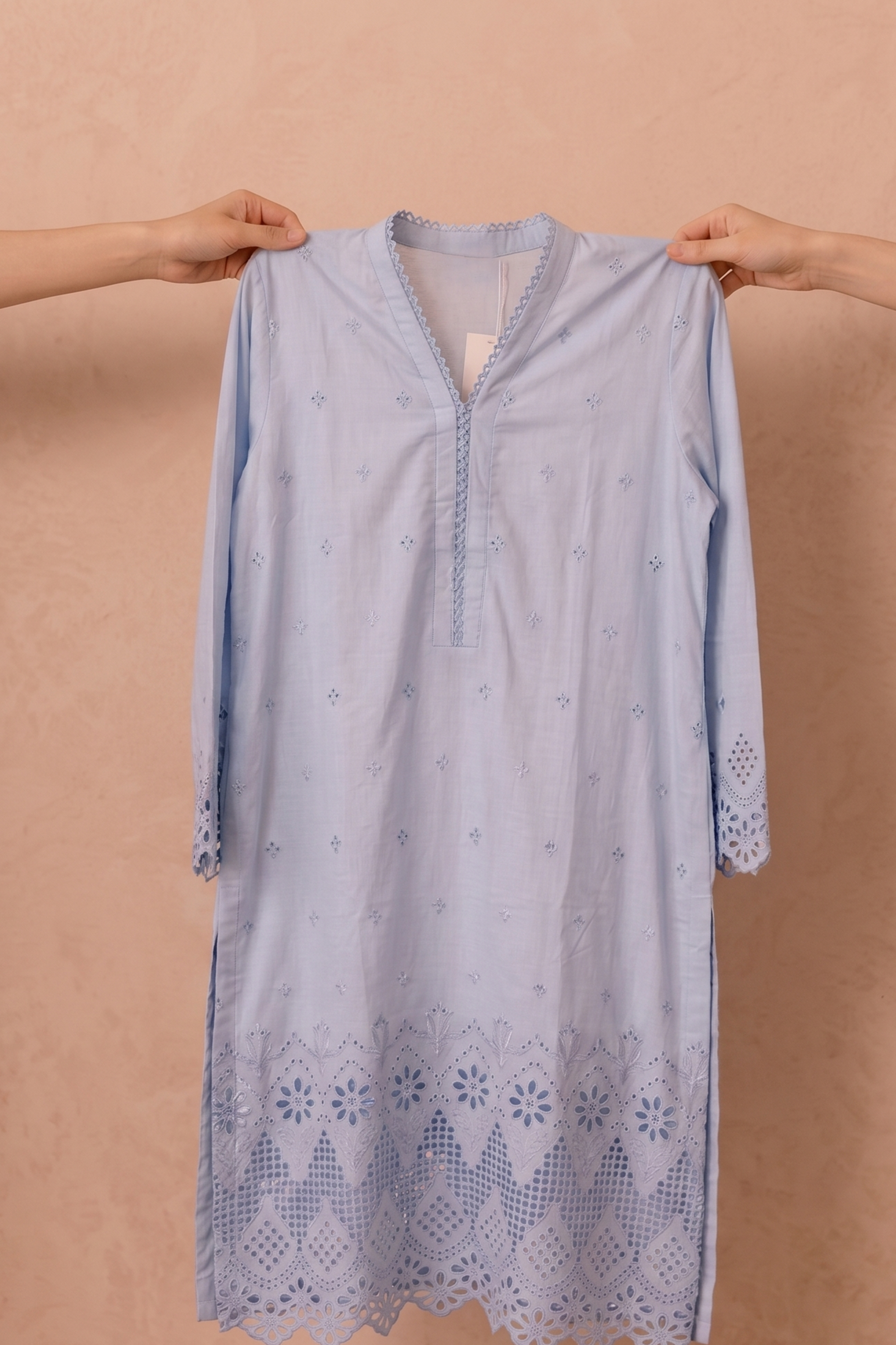 Azure Trellis - Luxury Lawn Suit